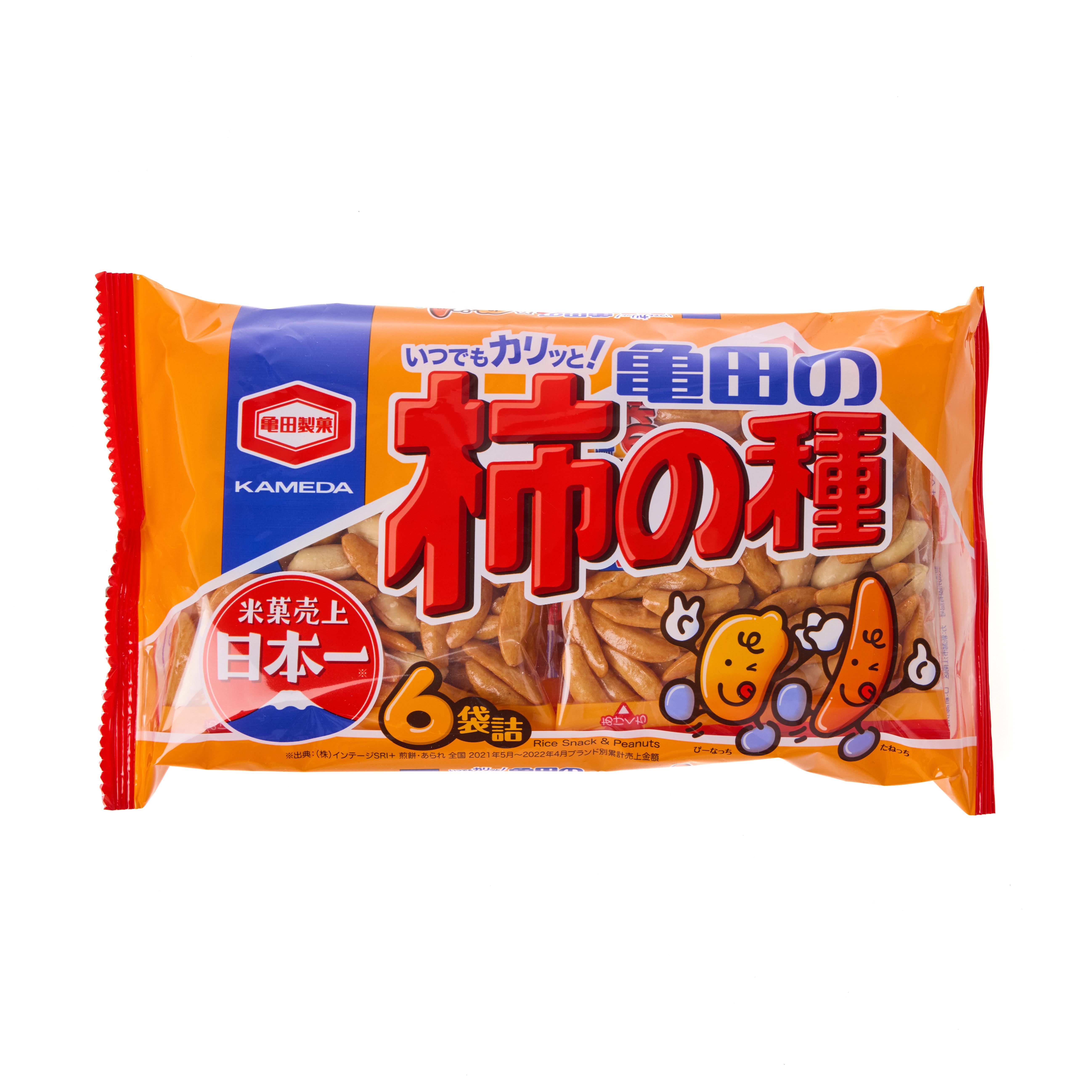 Kamedaseika Kaki no Tane Spicy Rice Crackers - 180 g, 6 packs
