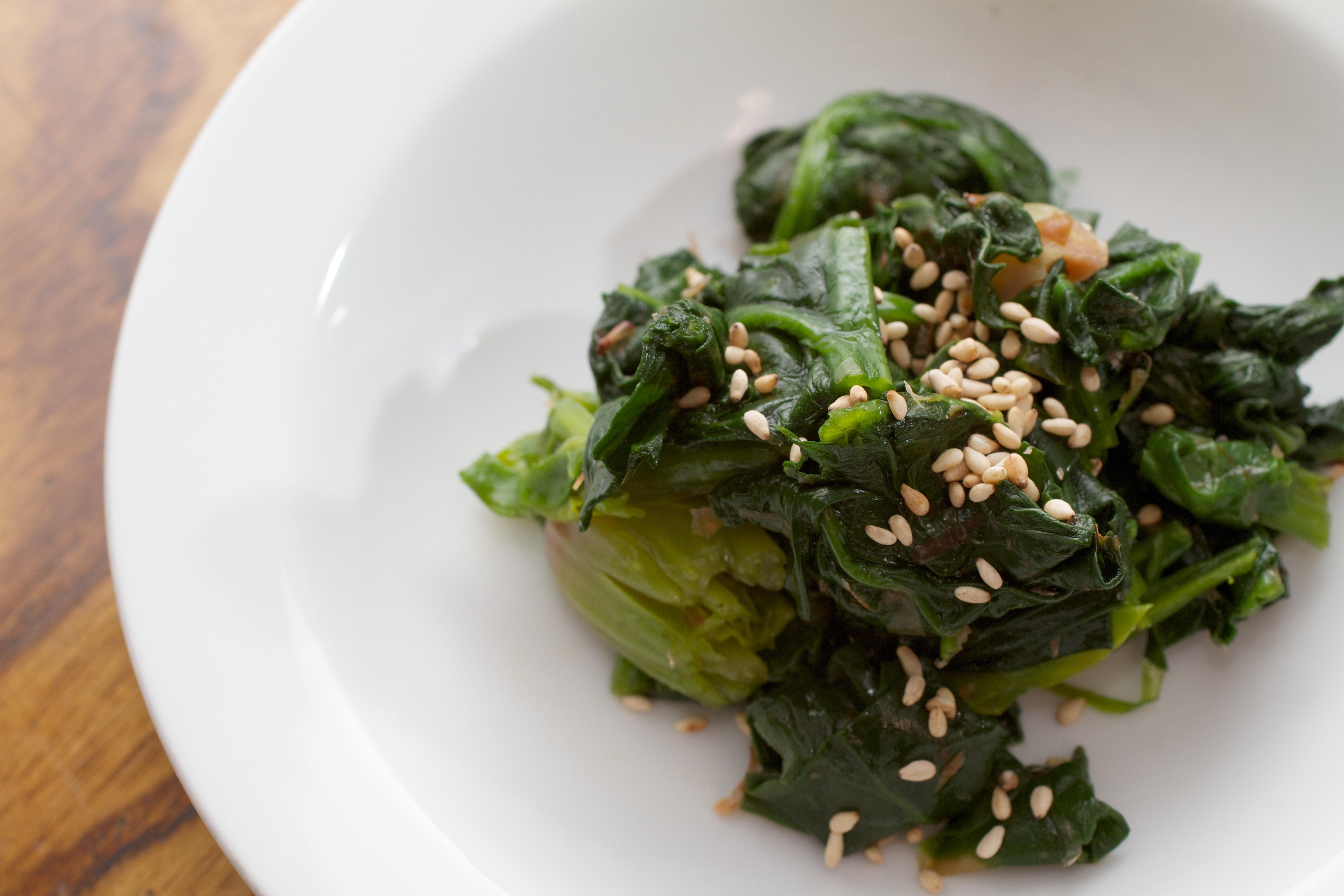 Goma-ae sesame and spinach salad