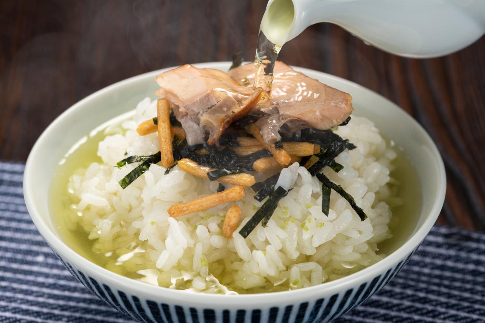 Ochazuke green tea and rice