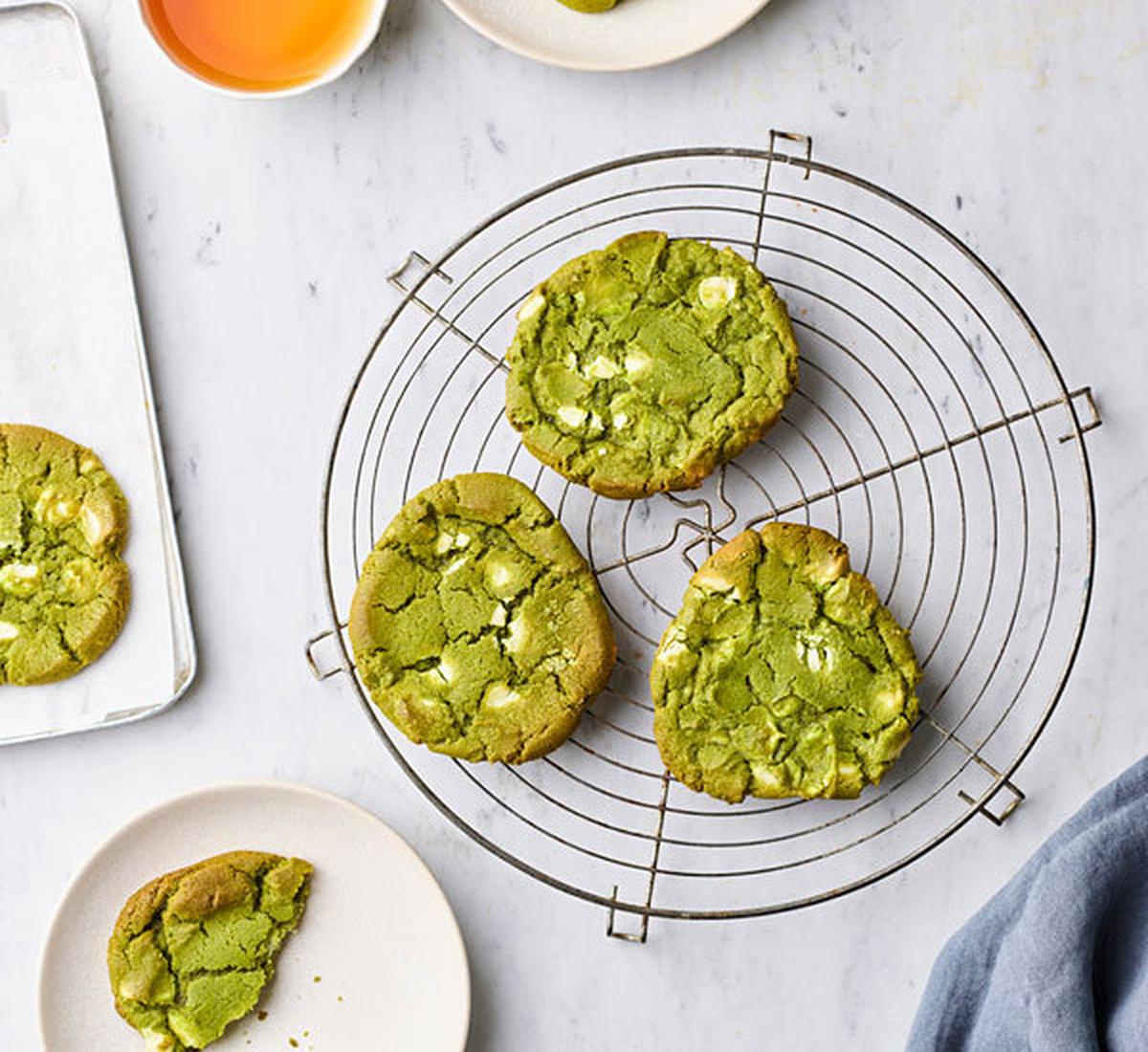 Japan Centre matcha green tea and Belgian white chocolate cookies