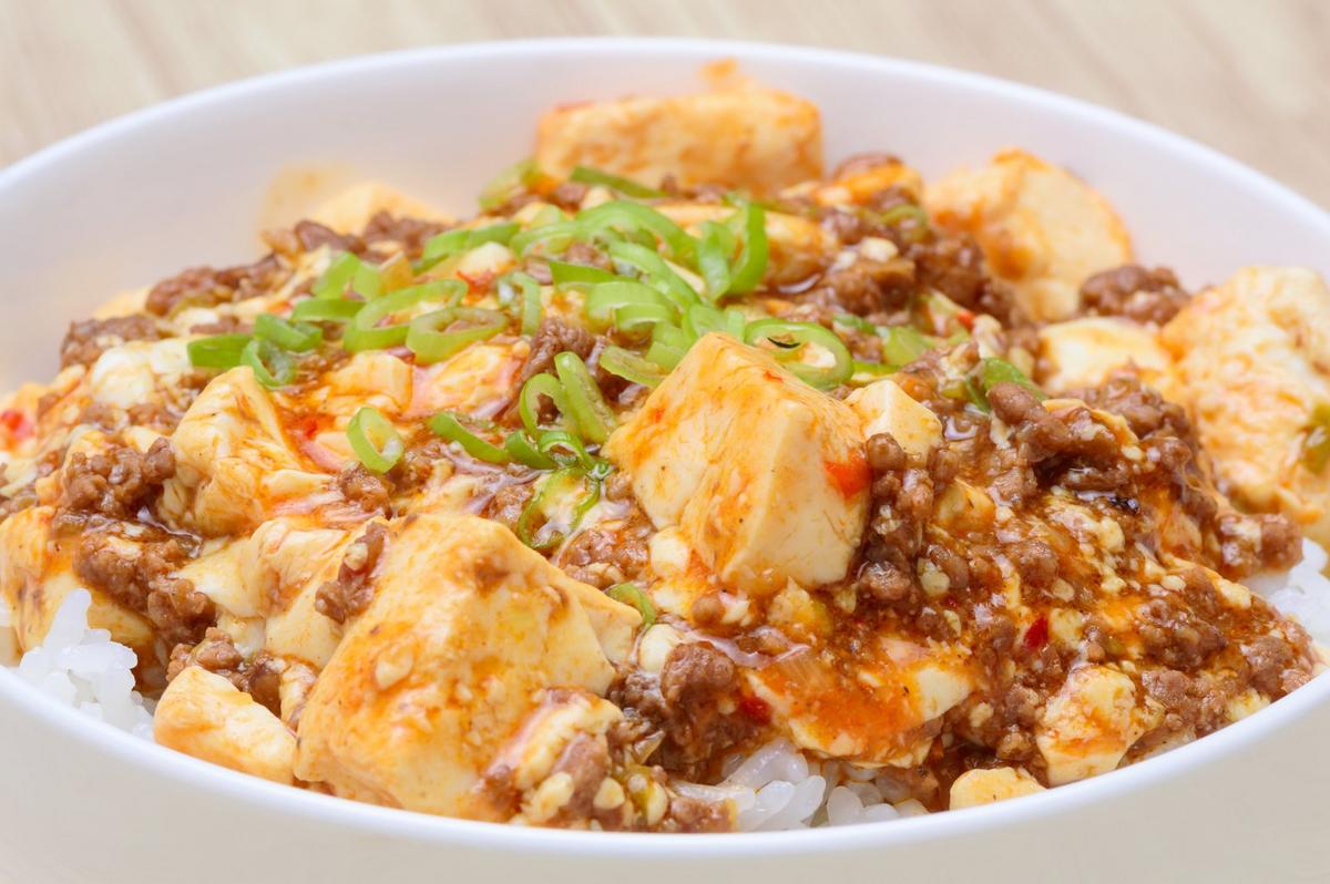 Spicy Beef And Tofu Rice Bowl Mabo Don