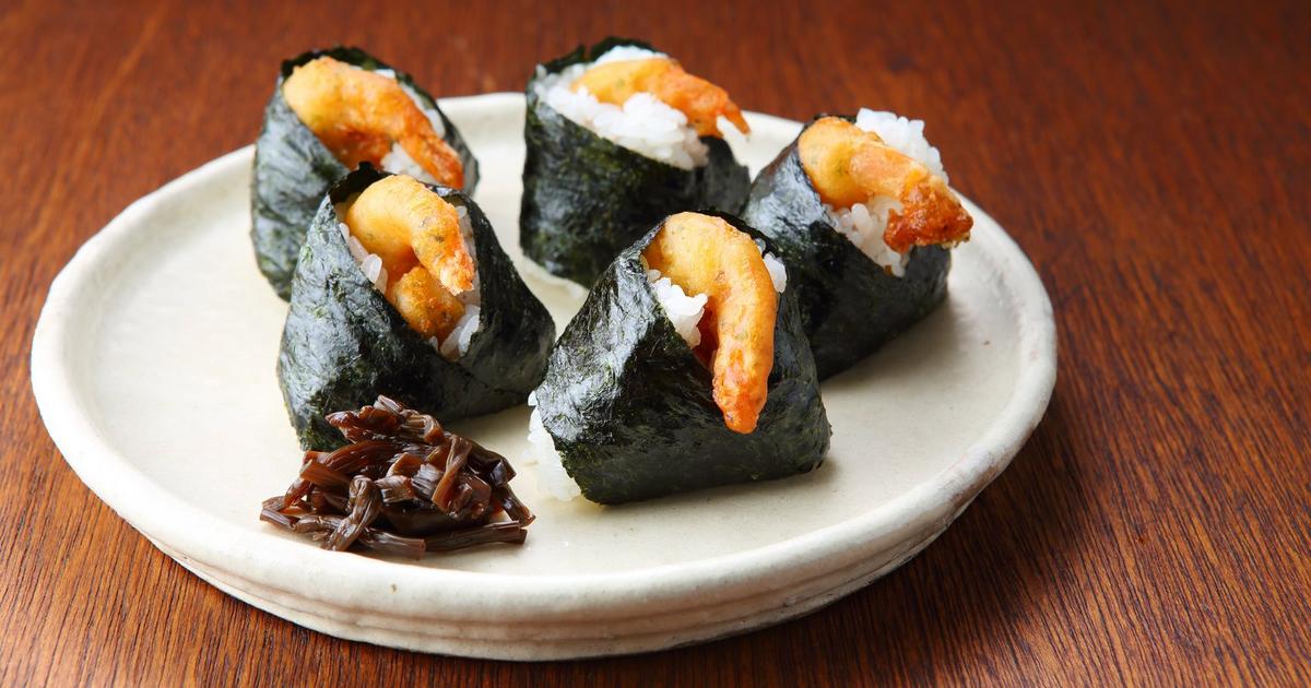 Prawn tempura onigiri (Tenmusu) recipe - Japan Centre