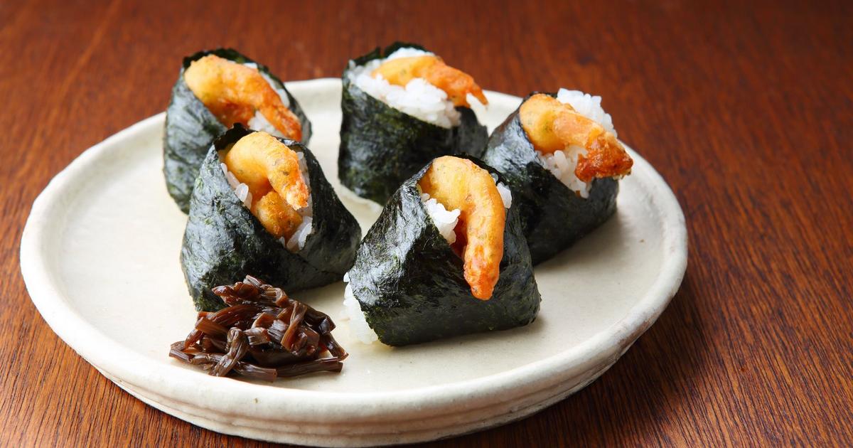 Prawn tempura onigiri (Tenmusu) recipe - Japan Centre