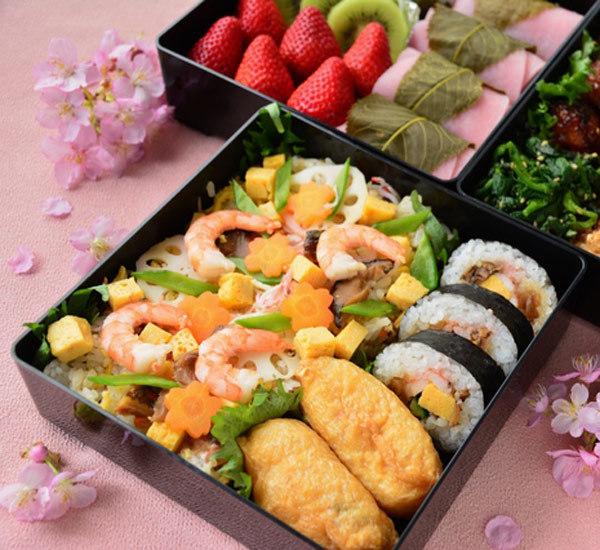 【新品未使用】PICTURE　フラワー柄　 EBI BENTO SET Hanami Bento Recipe - Japan Centre