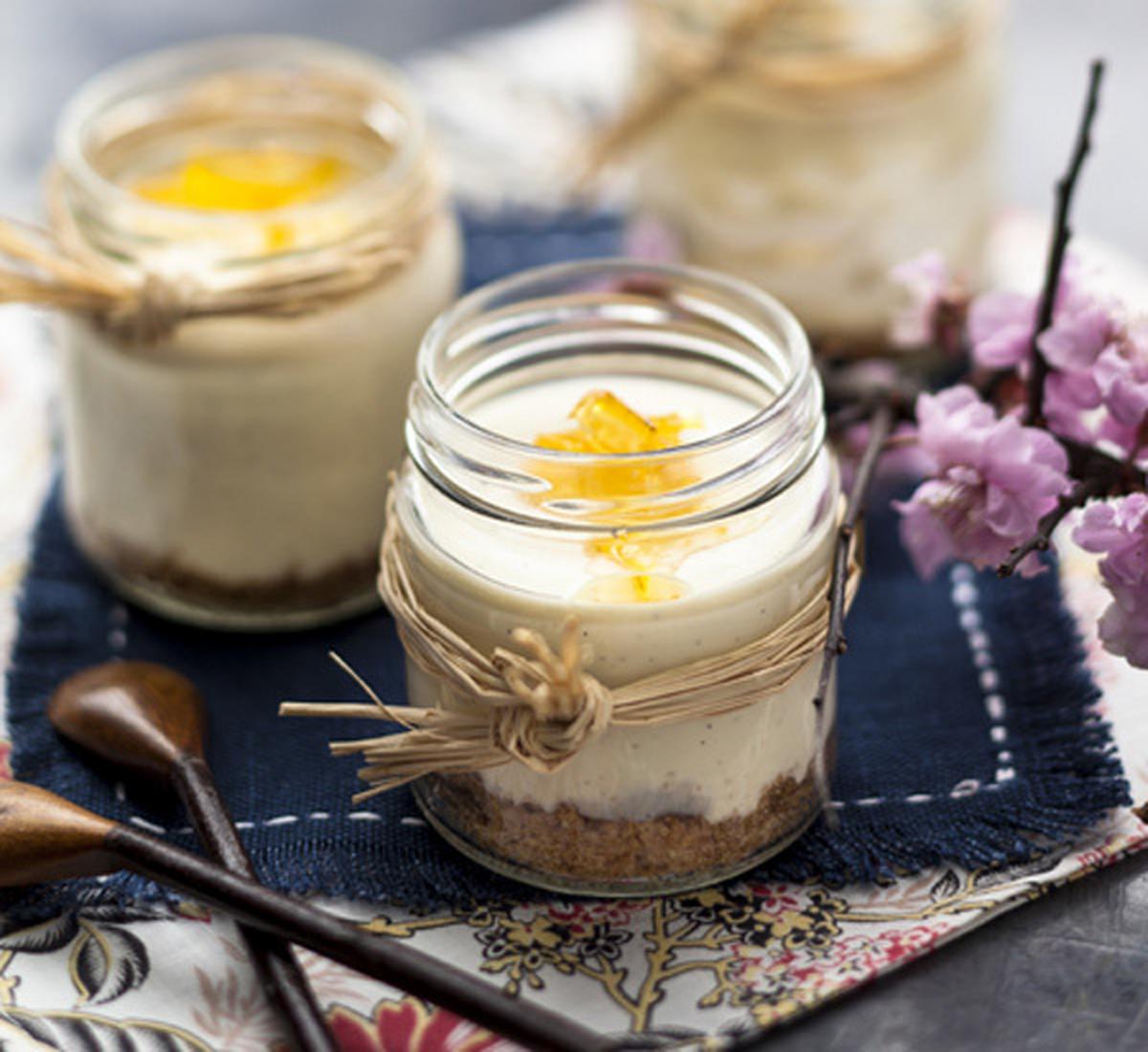 Yuzu and tofu cheesecake