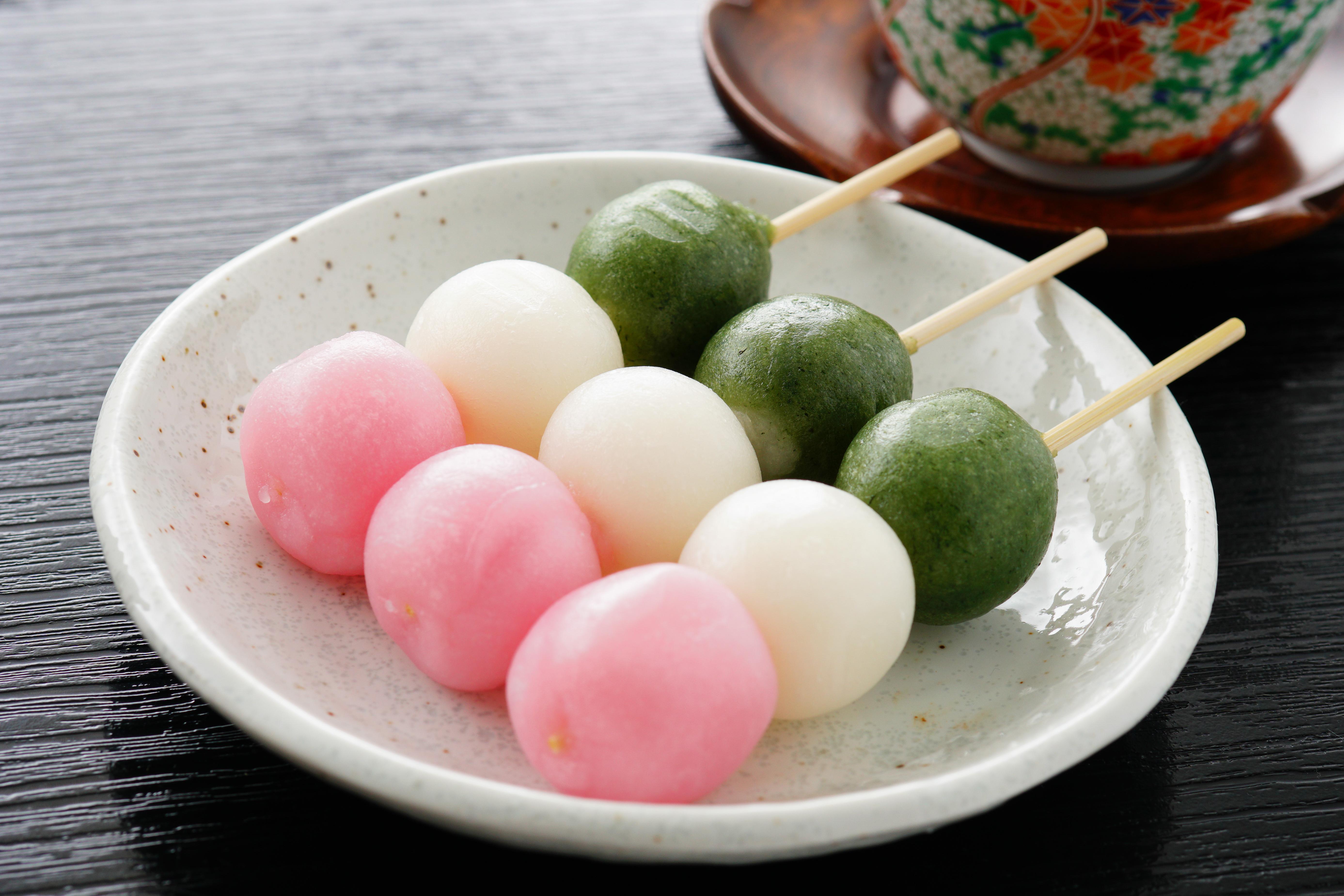 Three colour dango dumplings recipe - Japan Centre