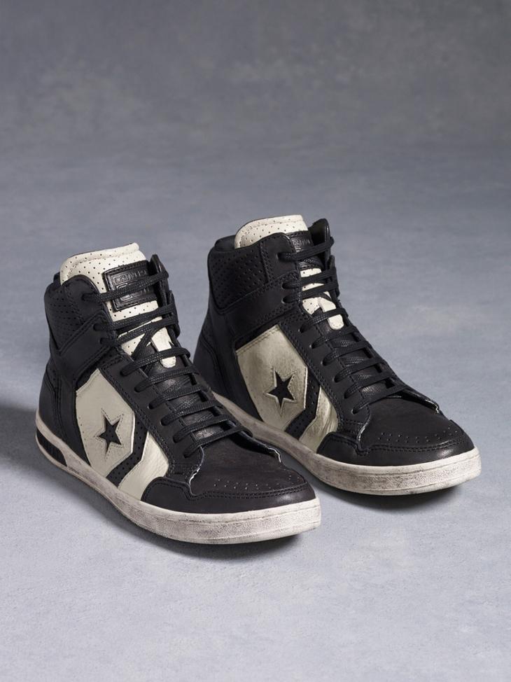 Black Leather Weapon High-Top image number 1