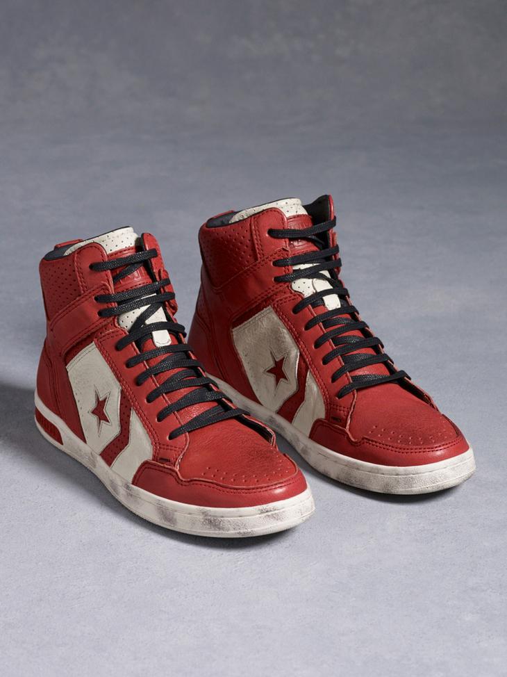 Red Leather Weapon High-Top image number 1