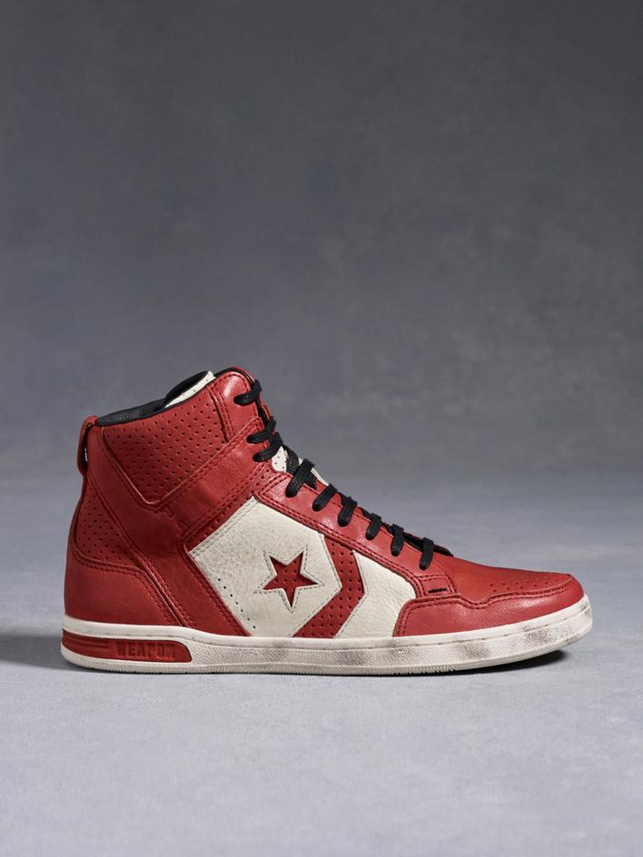 Red Leather Weapon High-Top image number 2