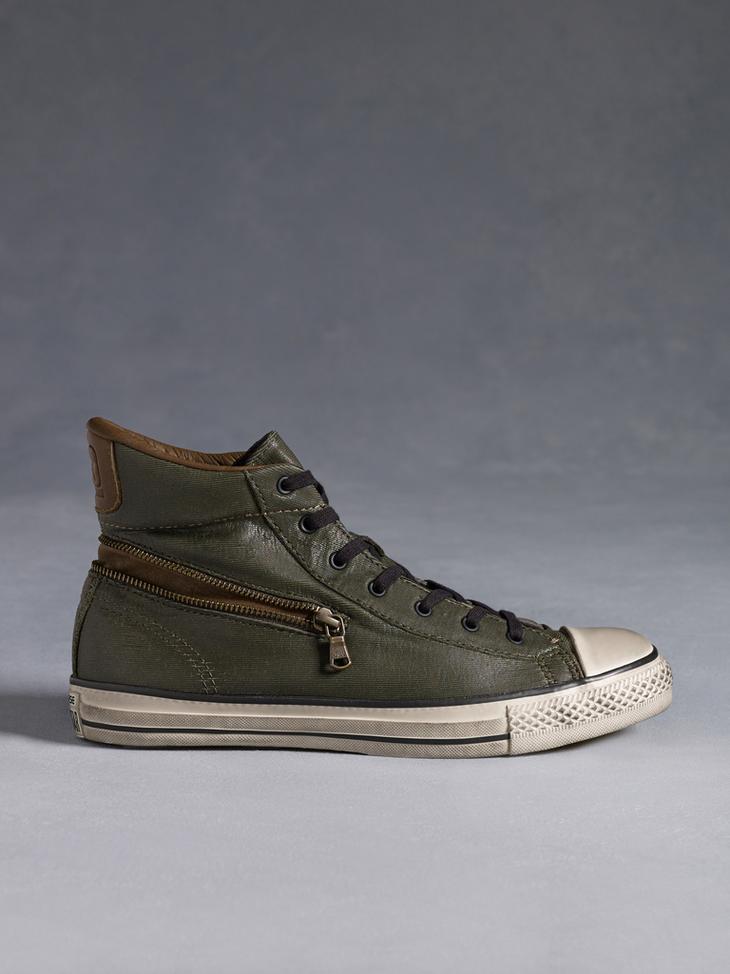 SCRATCHED LEATHER ALL STAR ZIP HI image number 2