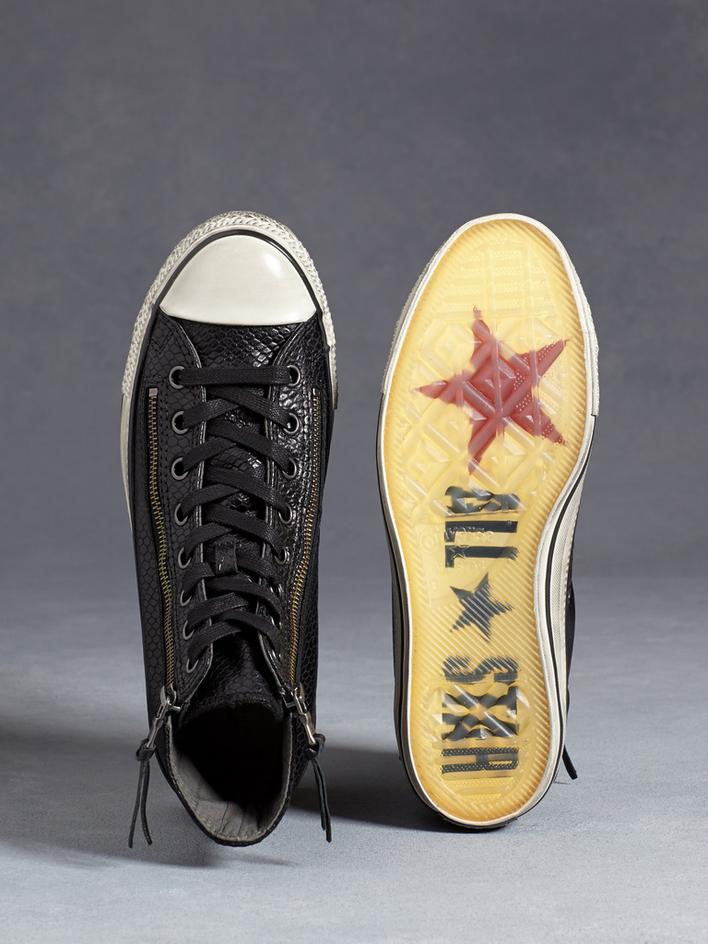 BLACK SNAKE ALL STAR LEATHER DOUBLE ZIP image number 3