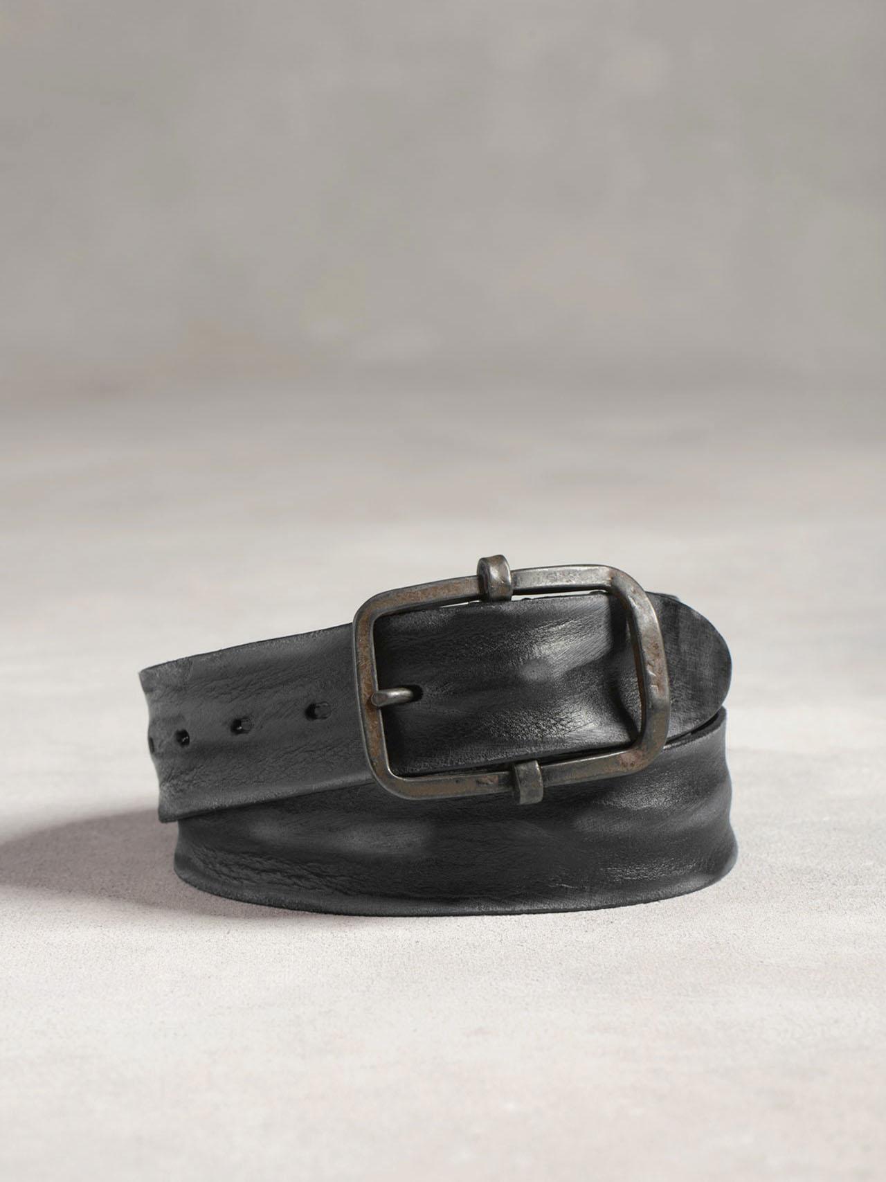 Distressed Leather Panel Belt image number 1