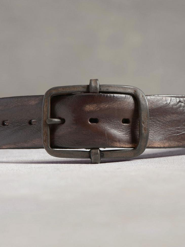 Distressed Leather Panel Belt image number 2