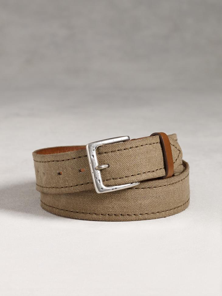 STITCHED CANVAS BELT W HARNESS BUCKLE image number 1