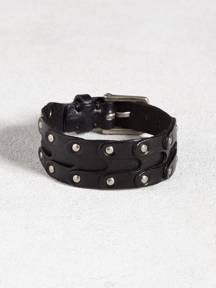 SECTIONAL STUDDED LTHR CUFF image number 1