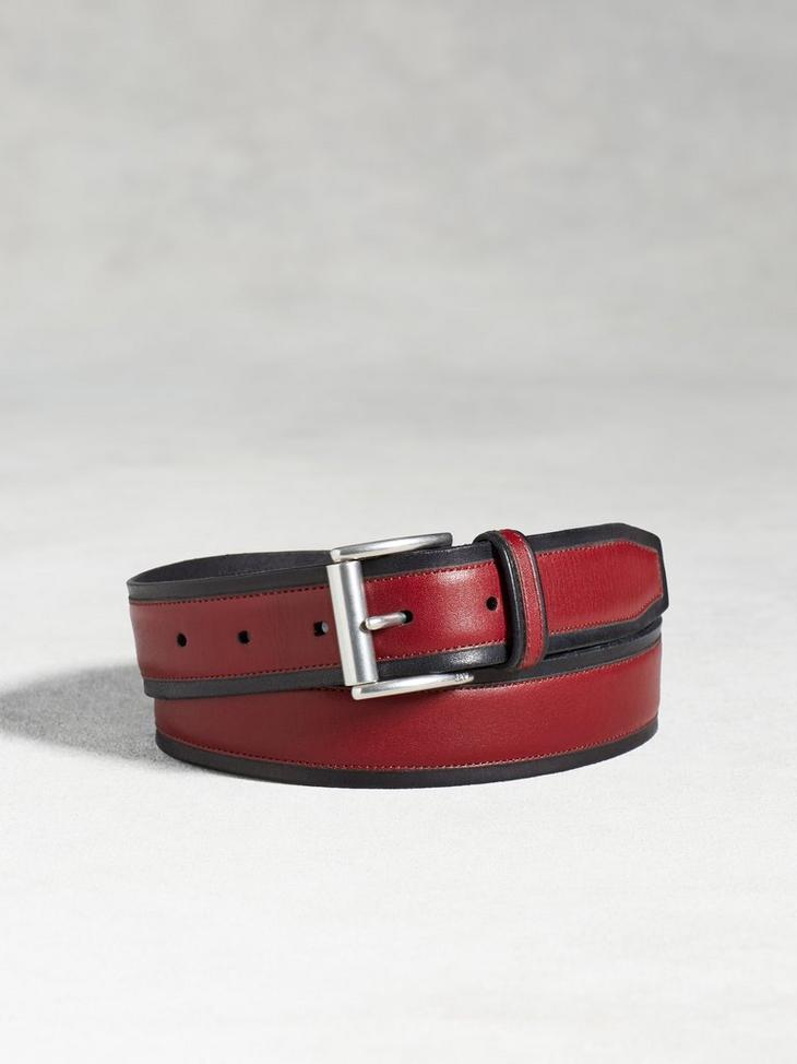 Leather Contrast Belt image number 1