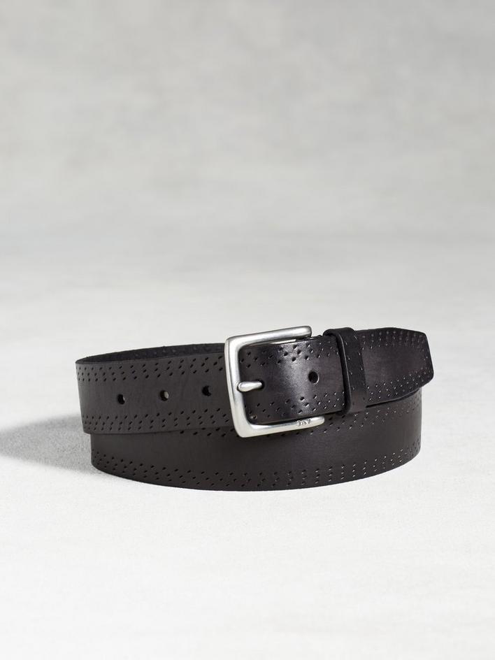 Leather Double Perforated Belt image number 1