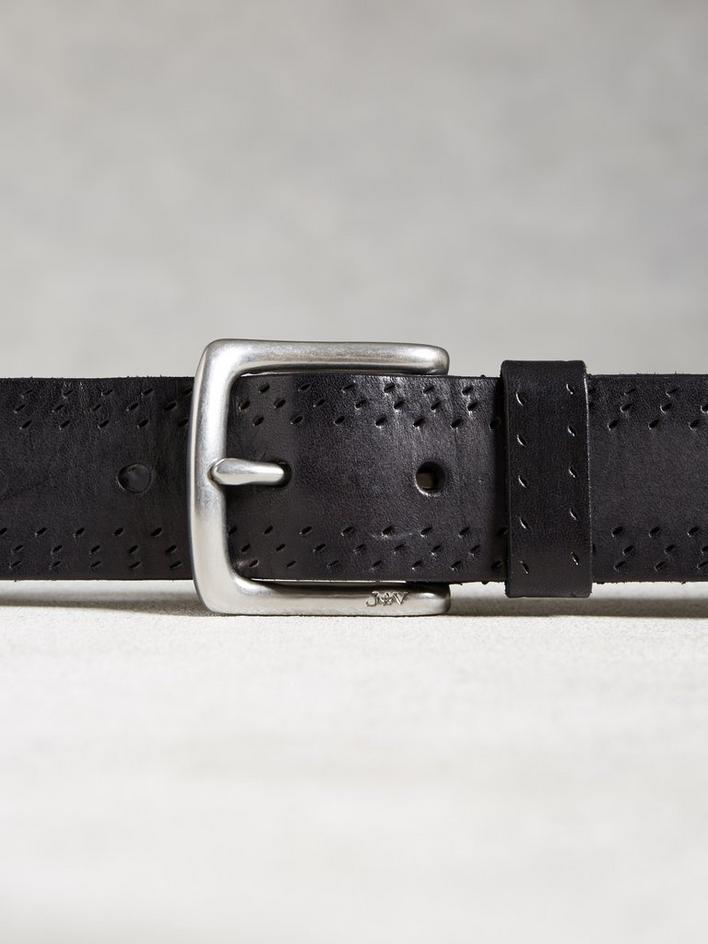 Leather Double Perforated Belt image number 2