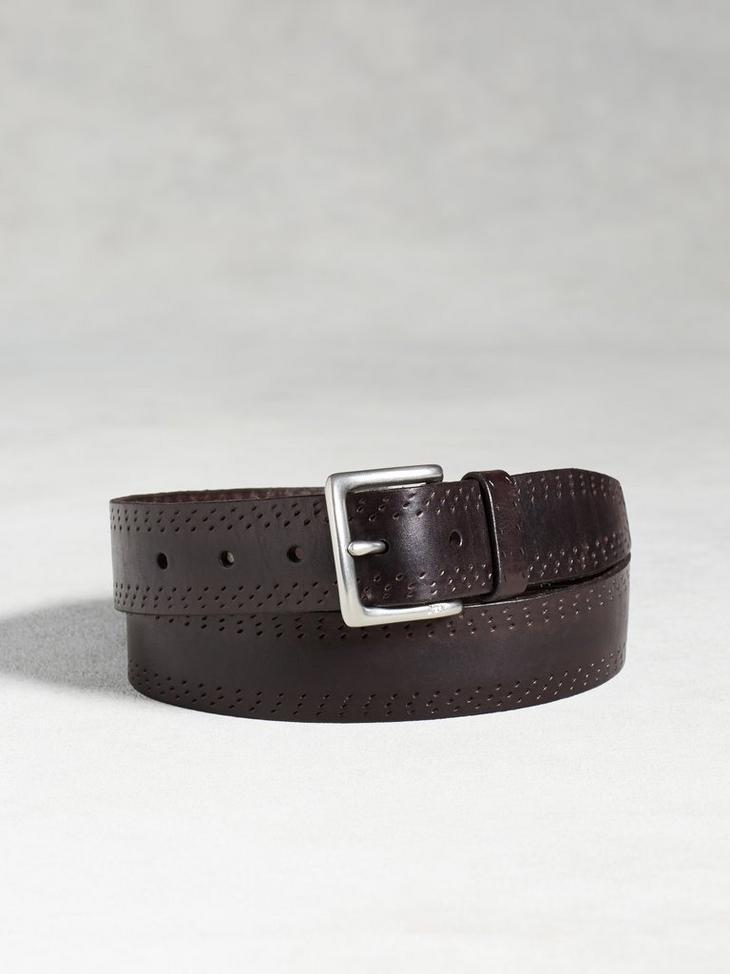 Leather Double Perforated Belt image number 1