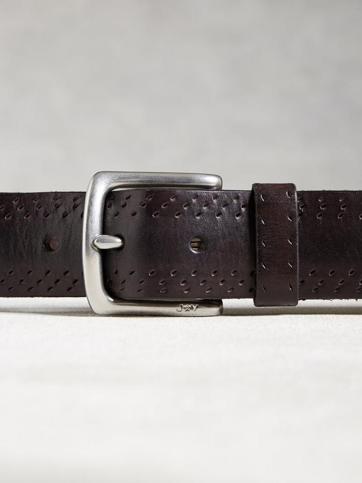 Leather Double Perforated Belt image number 2