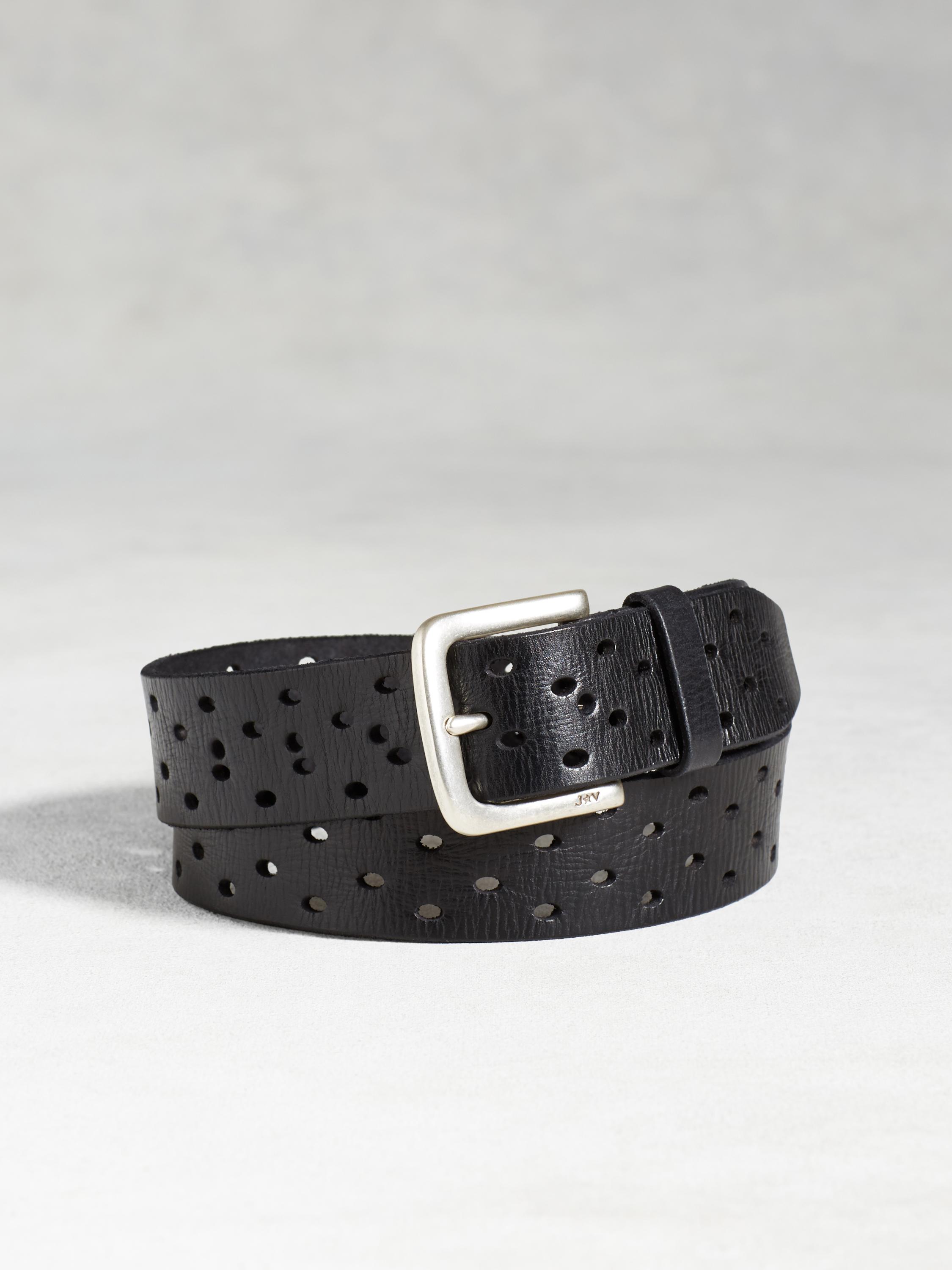 Leather Perforated Belt image number 1