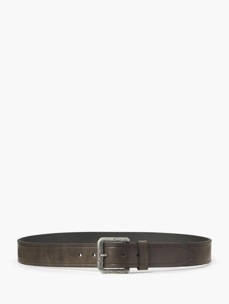 Leather Flat Strap Belt image number 1