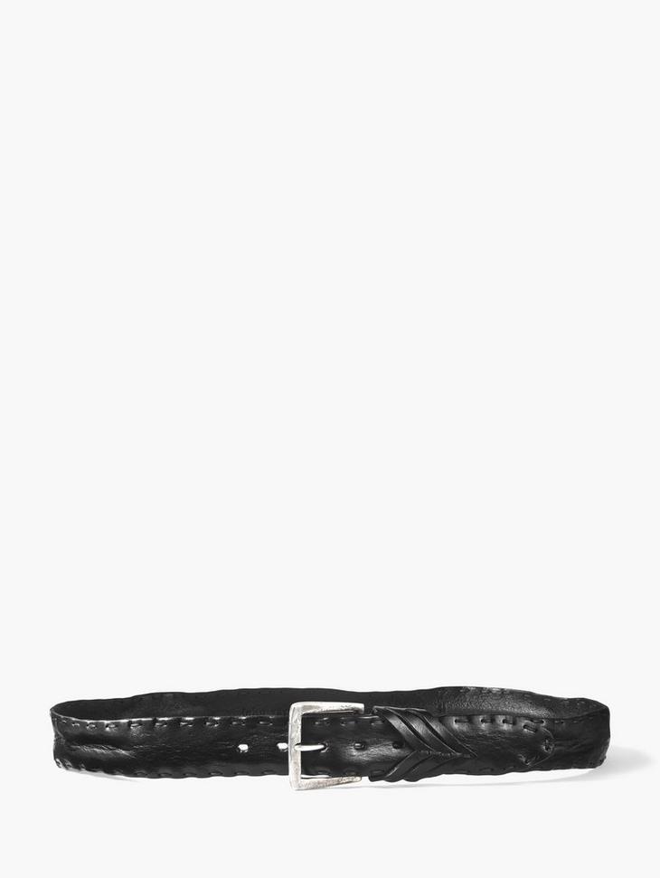 Heavy Stitched Leather Belt image number 1