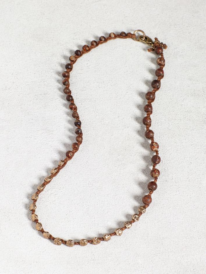 Matte Agate Beaded Necklace image number 2