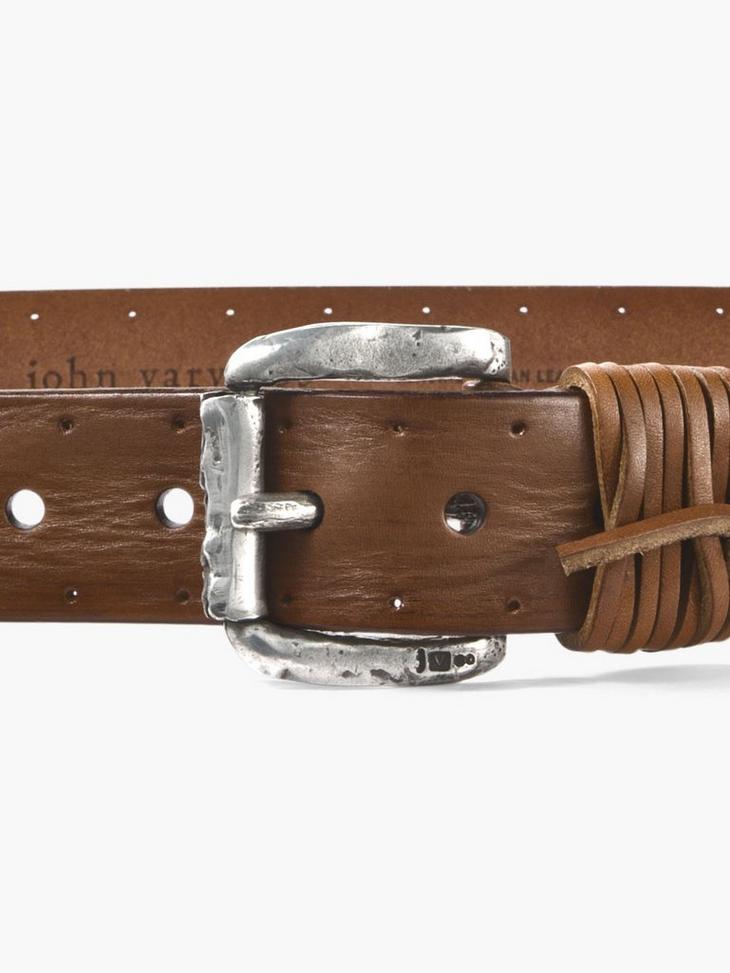 Wrapped & Perforated Leather Belt image number 2