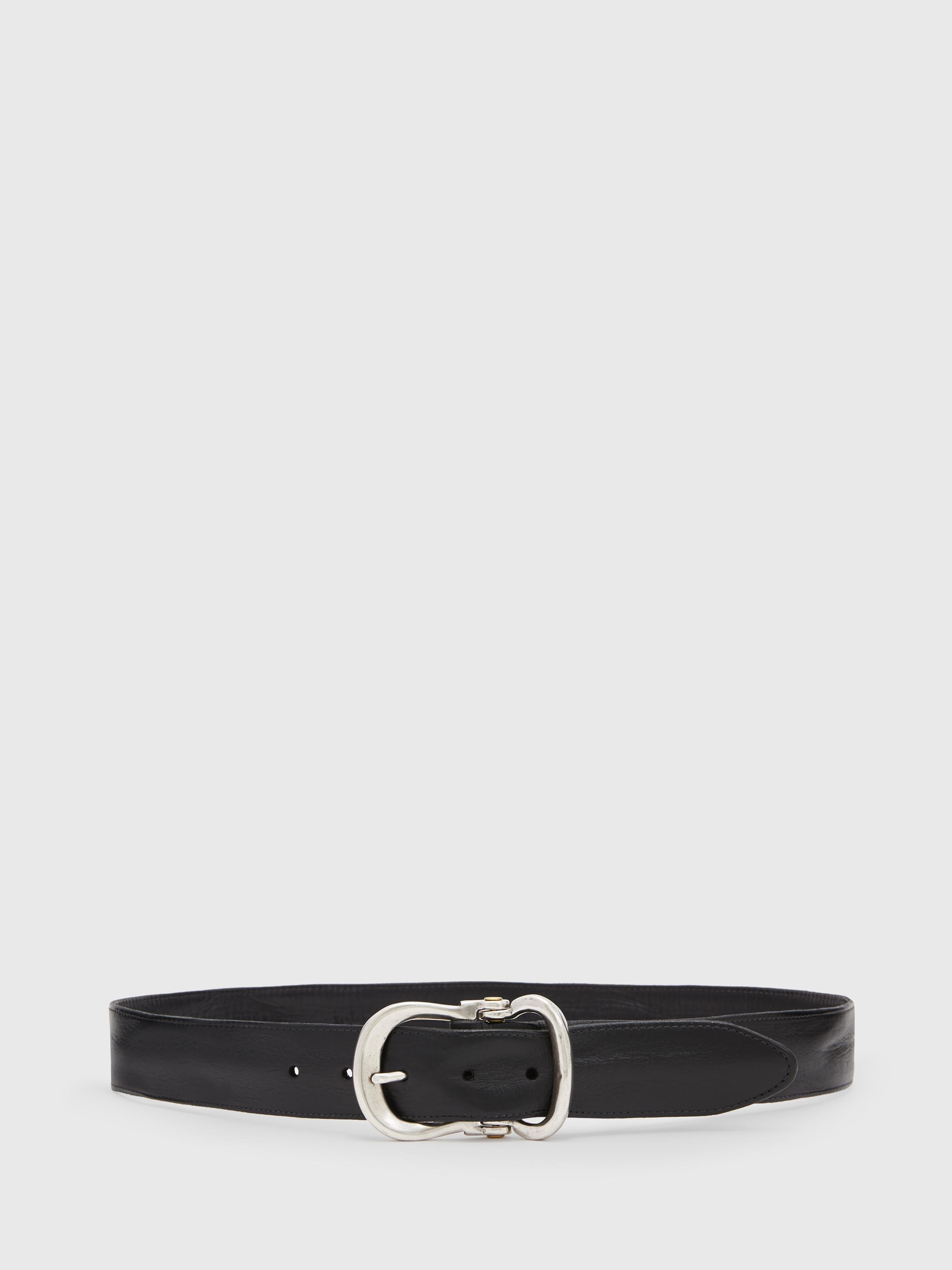 FIBEL ANTIQUE NICKLE FINISH BELT | John Varvatos