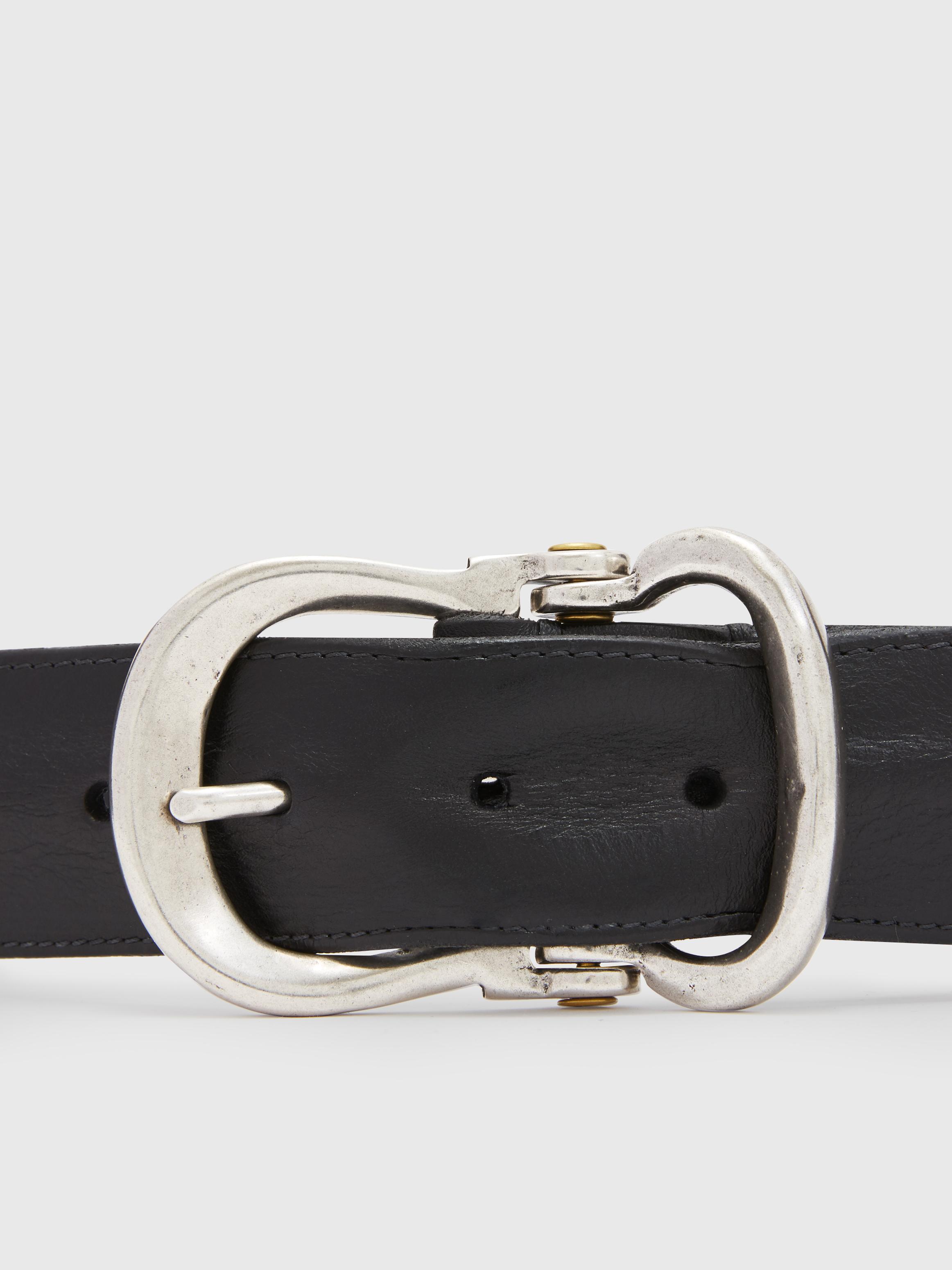 FIBEL ANTIQUE NICKLE FINISH BELT | John Varvatos