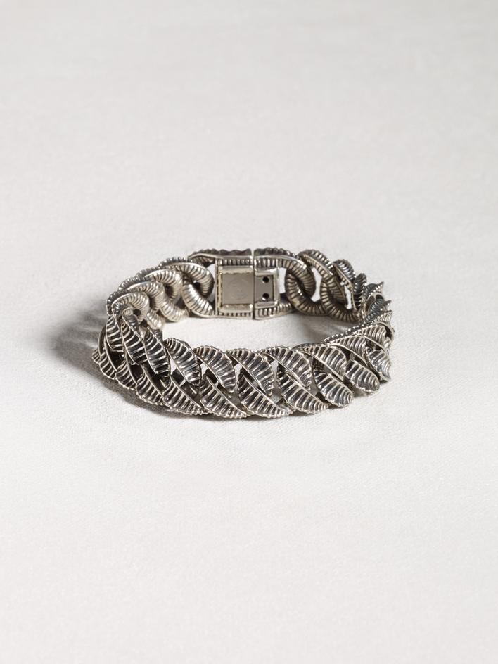 Sterling Silver Snake Curb Link Bracelet image number 1