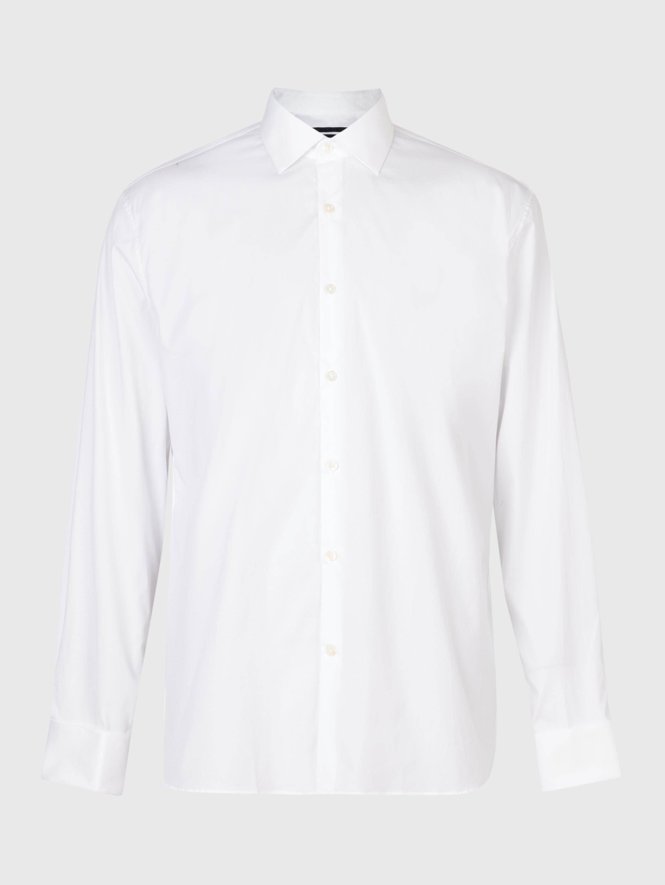 SLIM FIT DRESS SHIRT WITH FRENCH CUFF image number 1