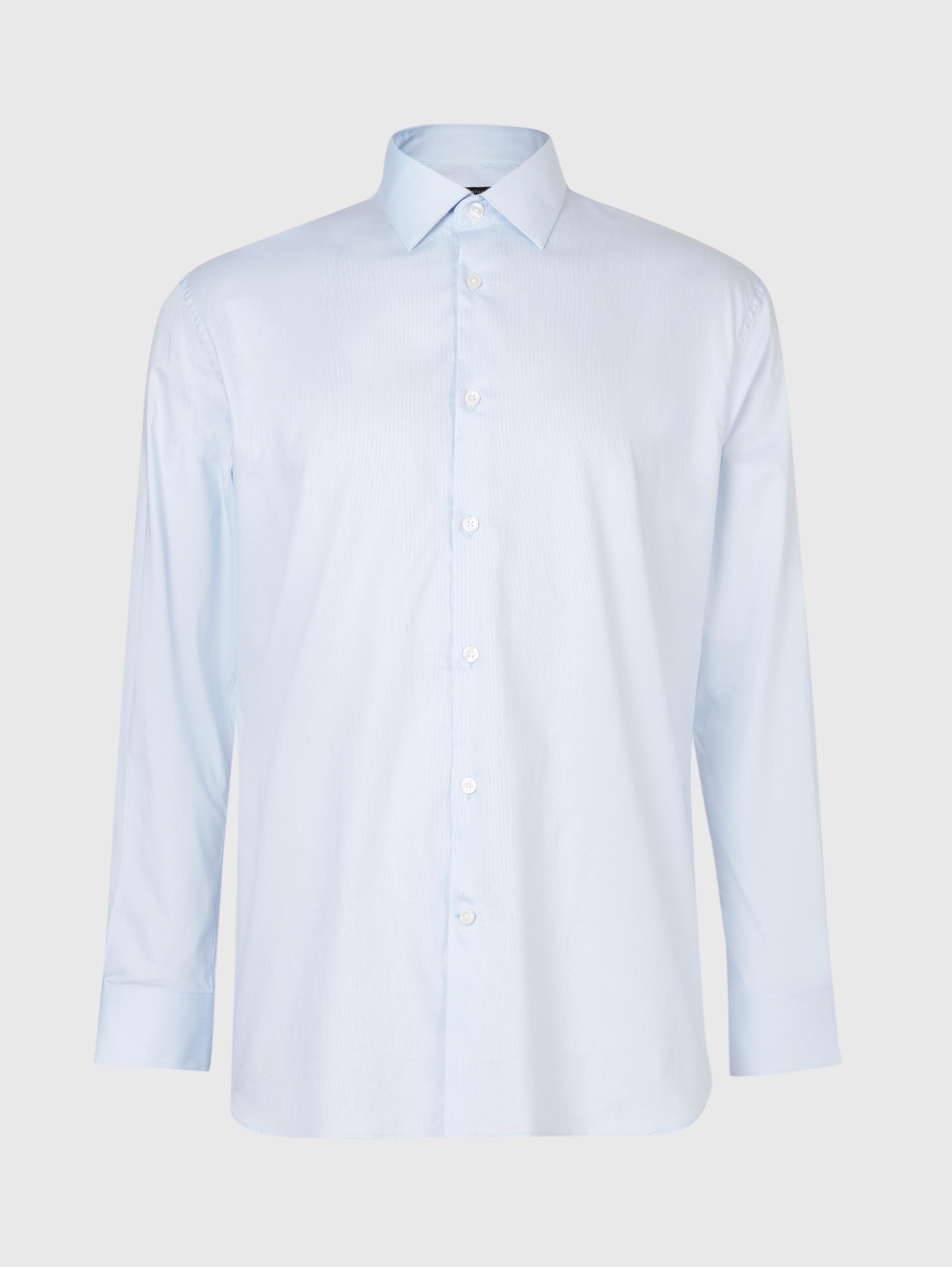 SLIM FIT DRESS SHIRT WITH UNDERPLACKET image number 1