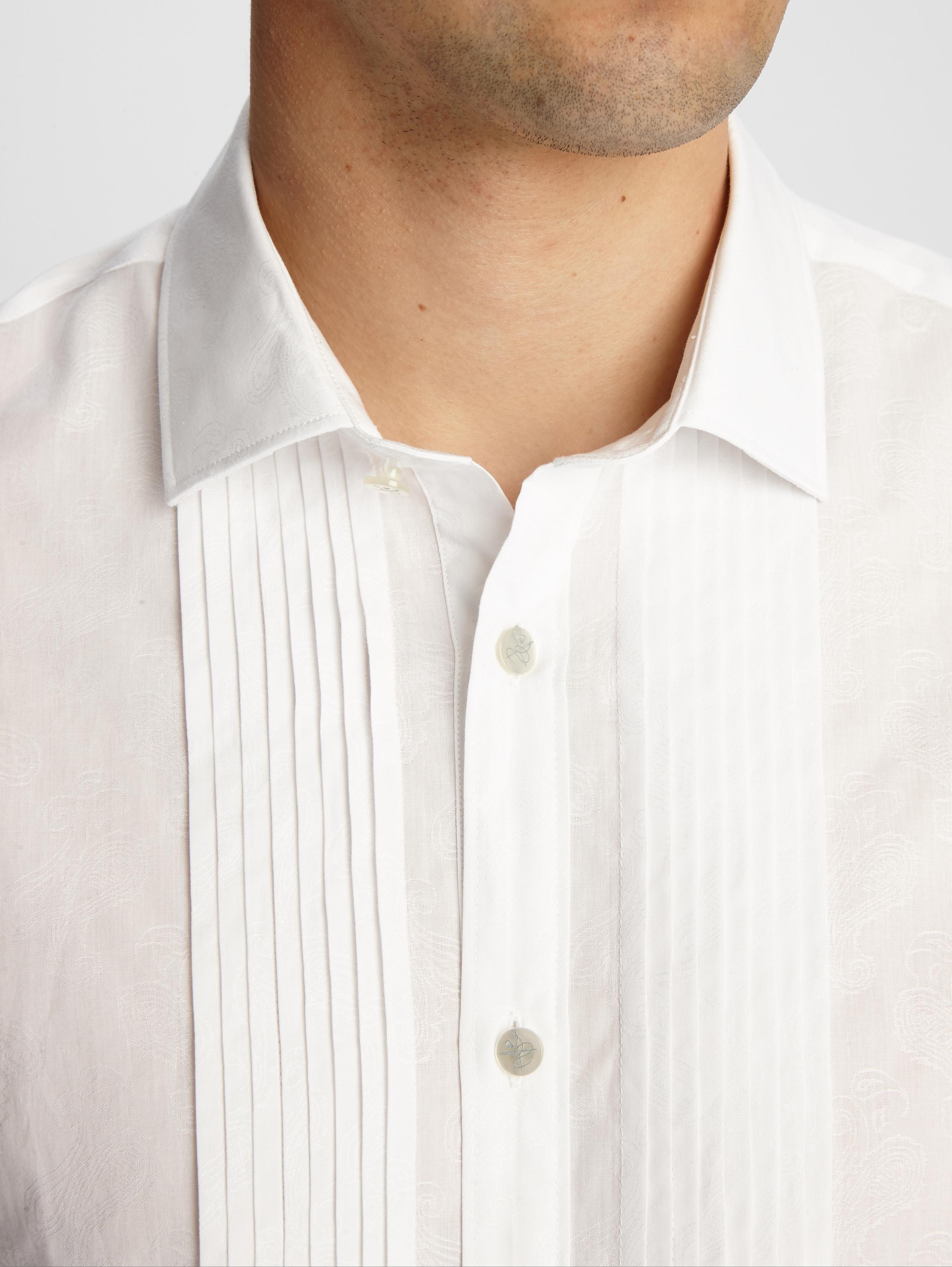 MYKE DRESS SHIRT WITH MICRO PLEAT FRONT image number 3