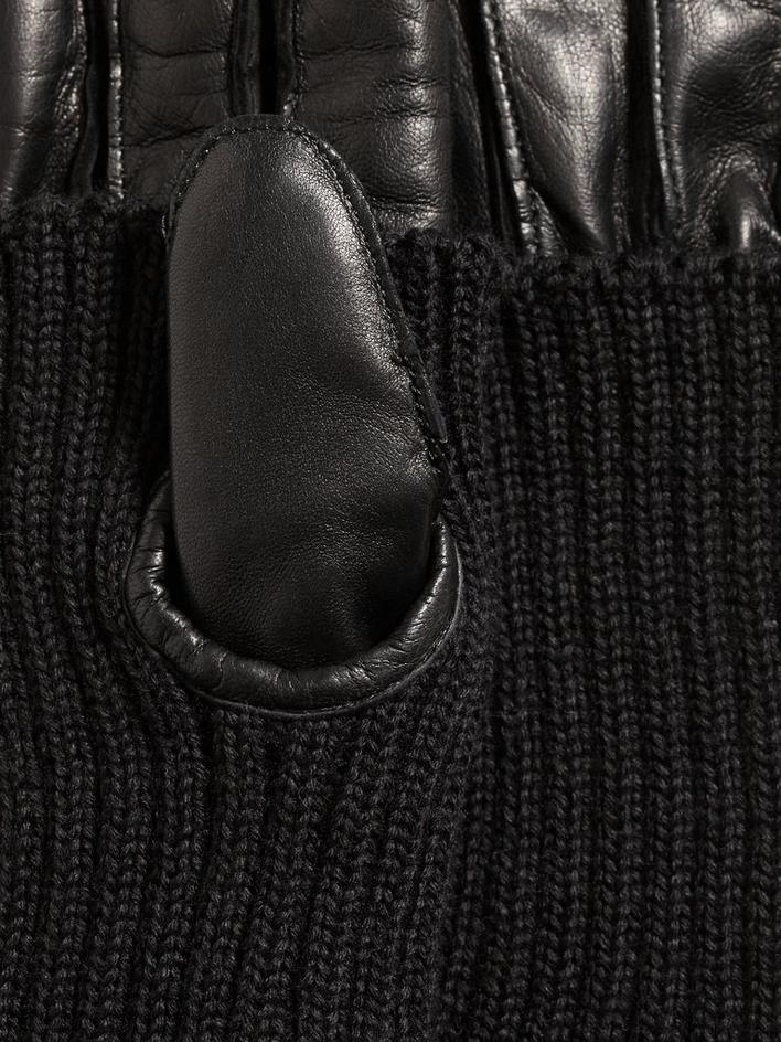 NAPPA LEATHER KNIT GLOVE image number 2