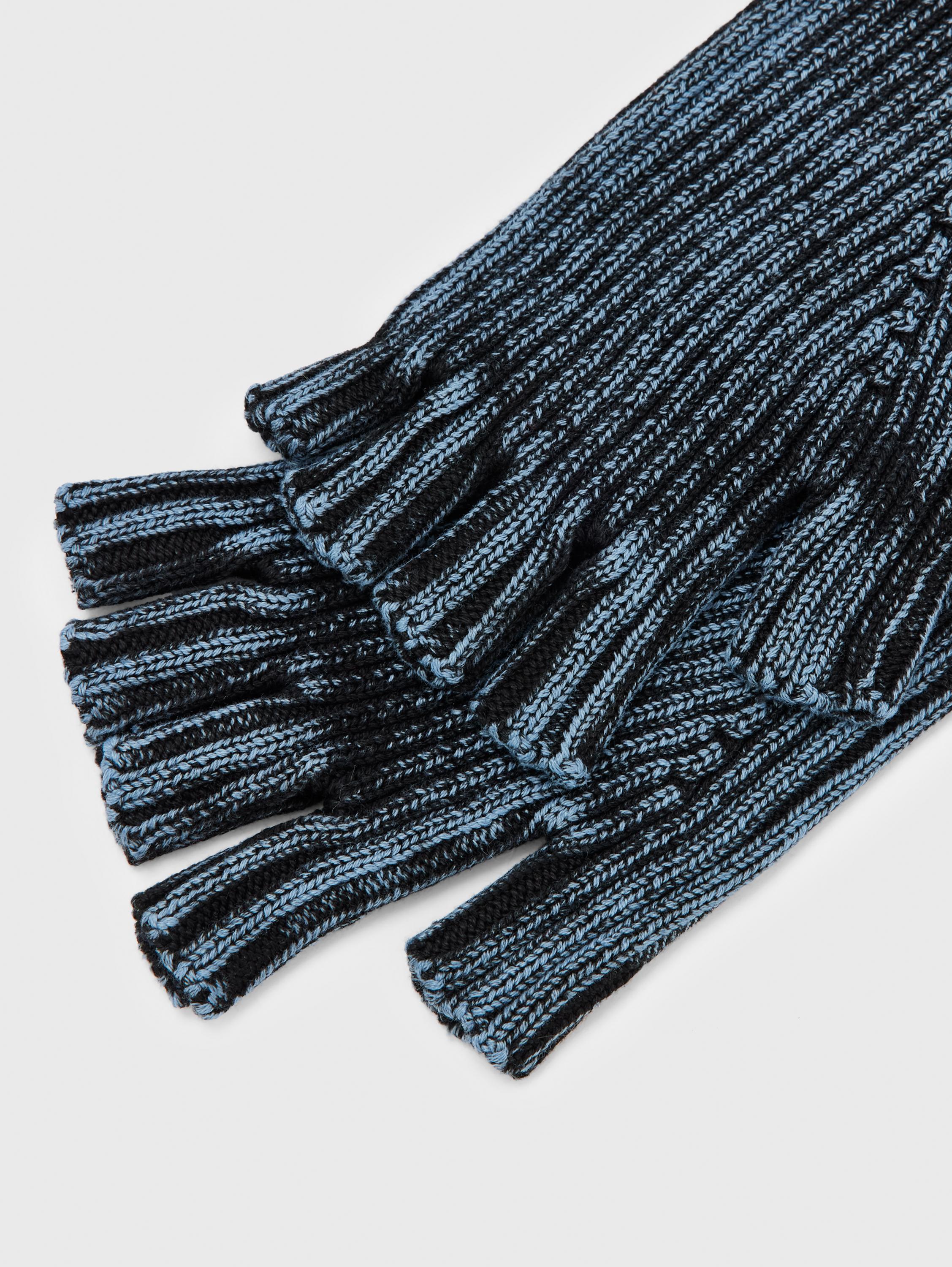 Wool Fingerless Gloves- Dark Navy & Rinsed Indigo Denim – Hudson's