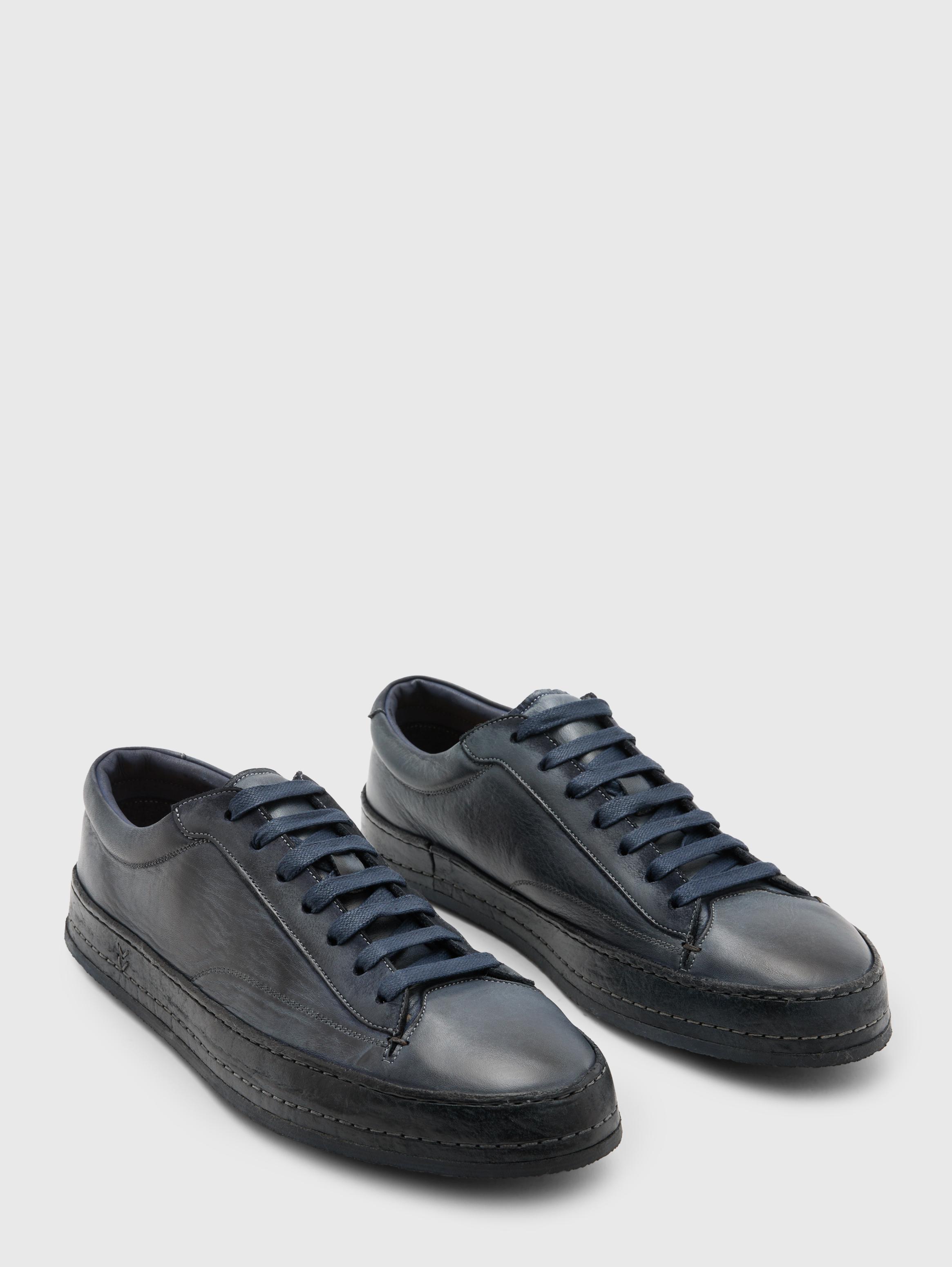 Men's Leather Sneakers | White & Black Leather Sneakers | John Varvatos