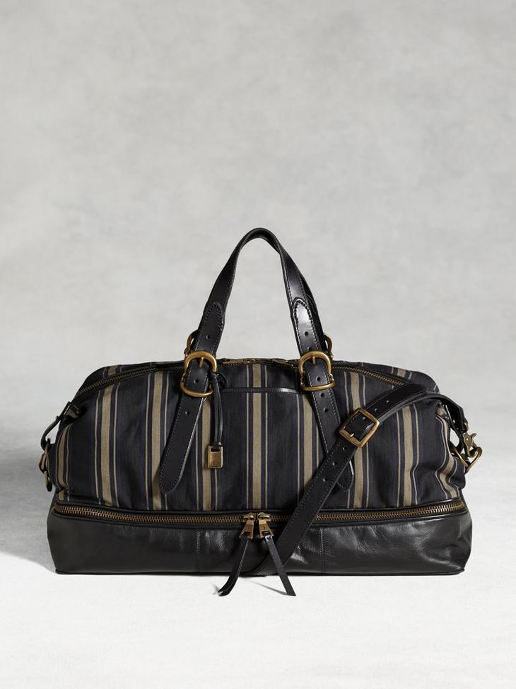 Bleeker Bold Stripe Zip Compartment Duffle image number 1