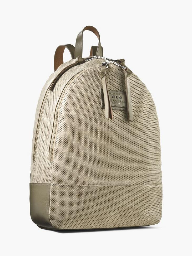 Perforated Suede Backpack image number 1