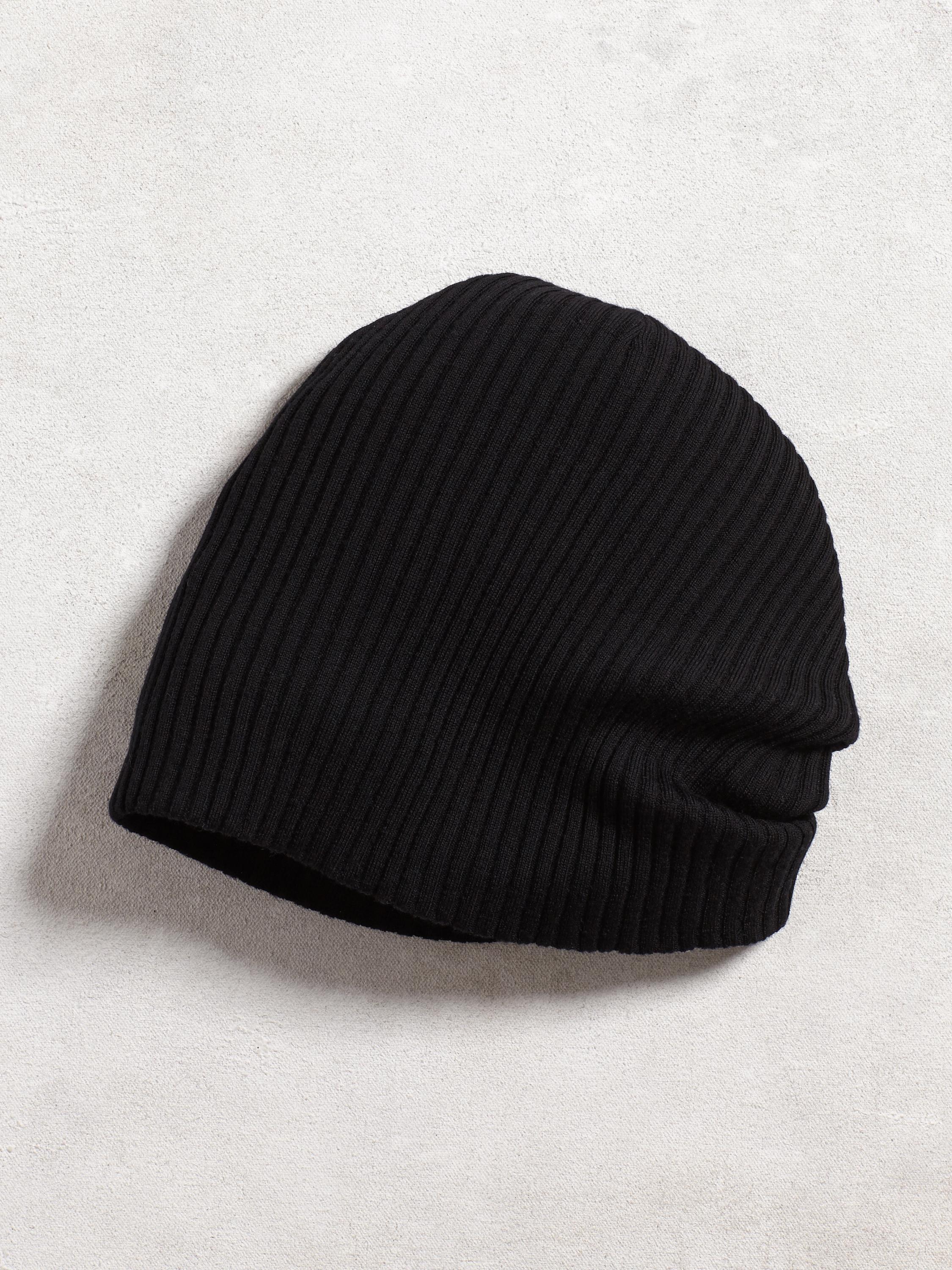 DOUBLE LAYER RIB KNIT BEANIE image number 1