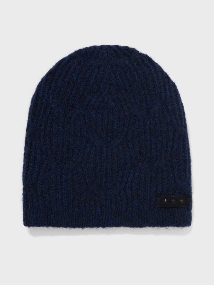 Cable Beanie In Brushed Boucle image number 1