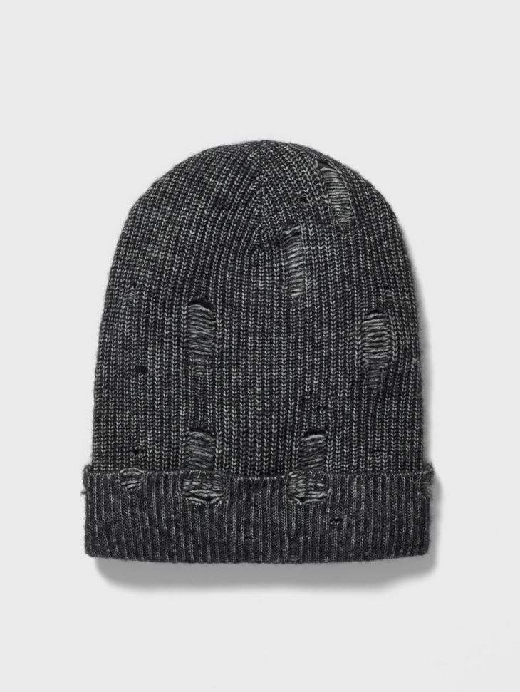 SLOUCHY FIT BEANIE WITH DROP NEEDLE image number 1