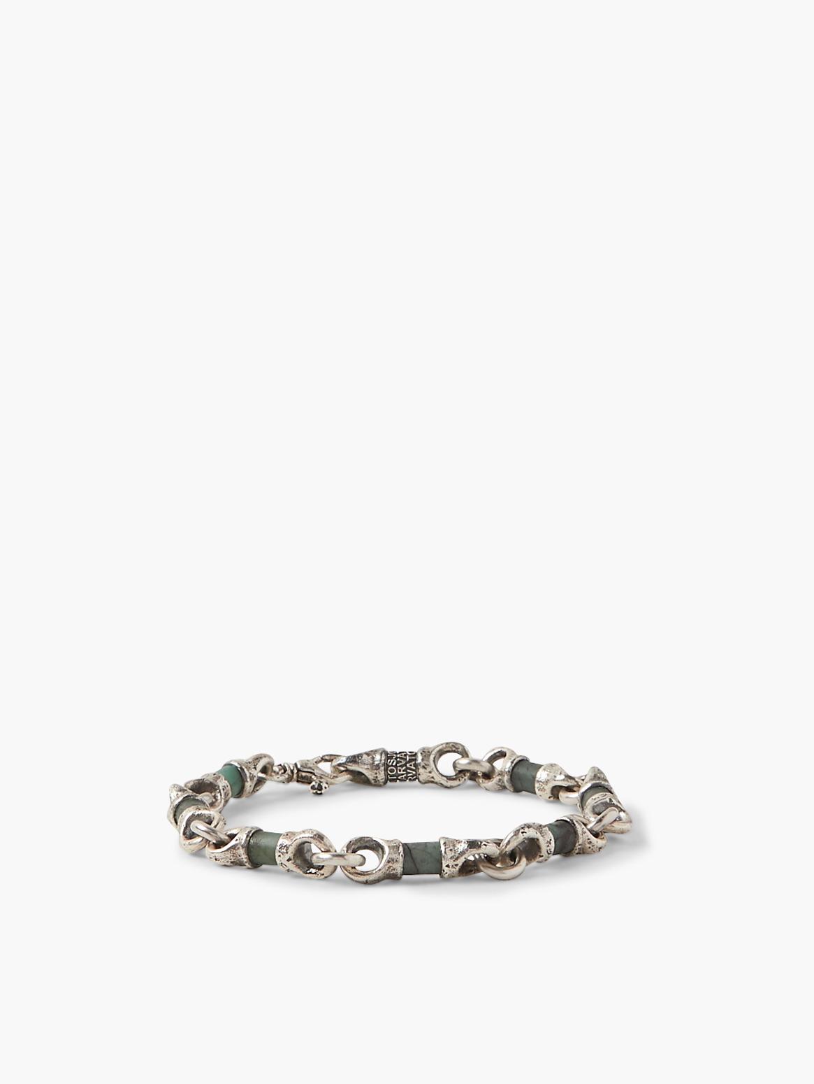 Linked Emerald Beads Bracelet image number 1