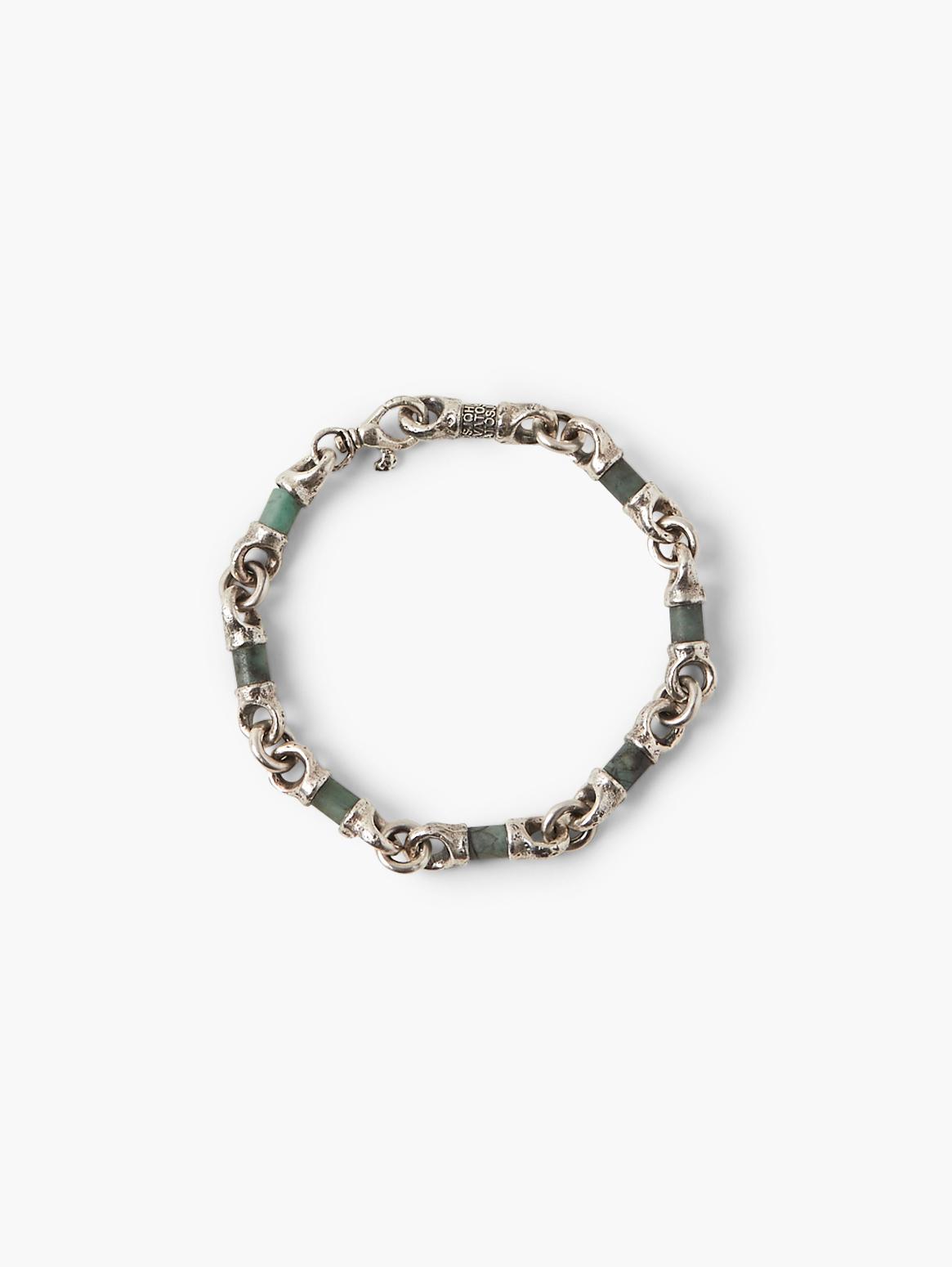 Linked Emerald Beads Bracelet image number 2