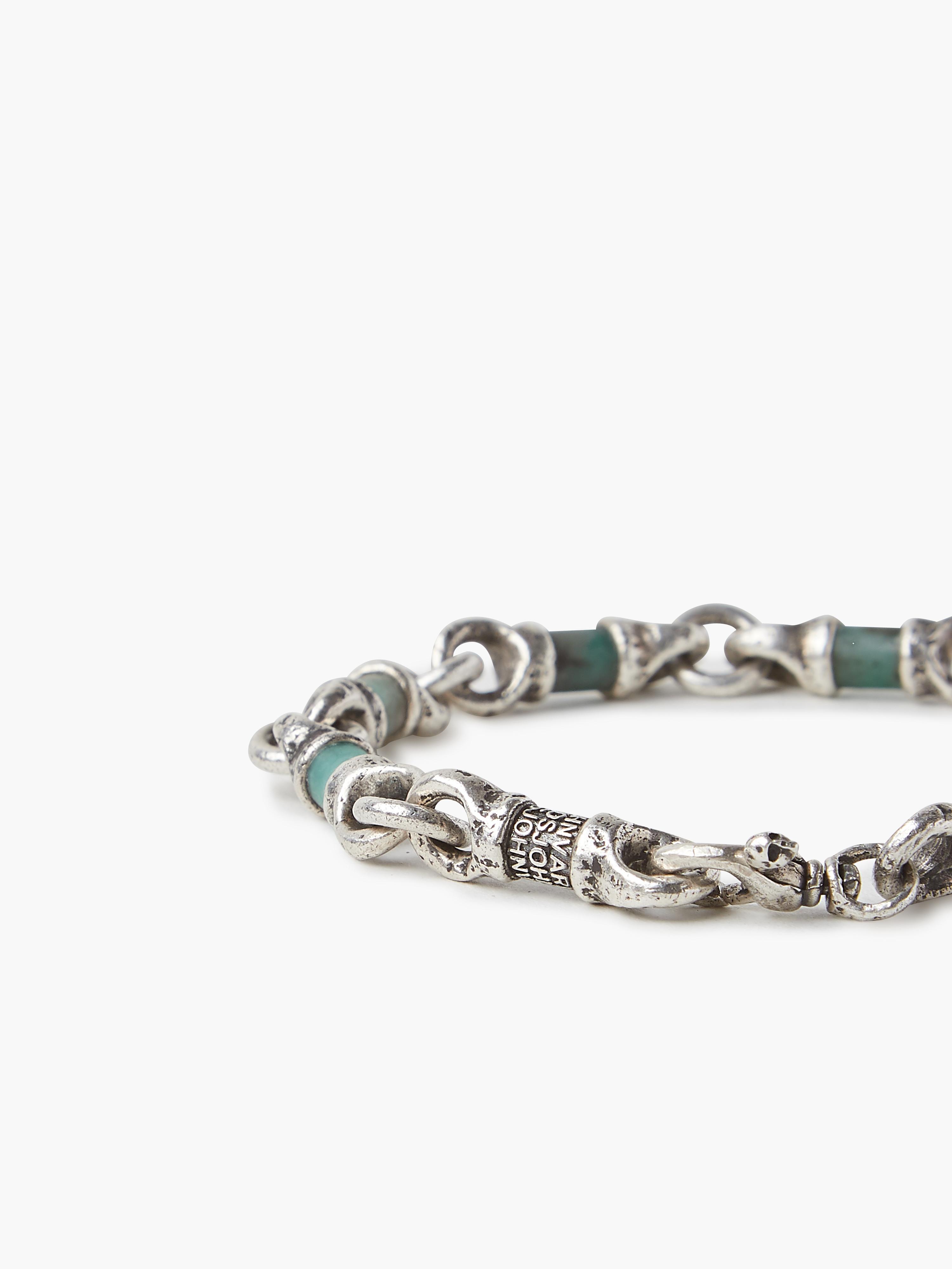 Linked Emerald Beads Bracelet image number 3