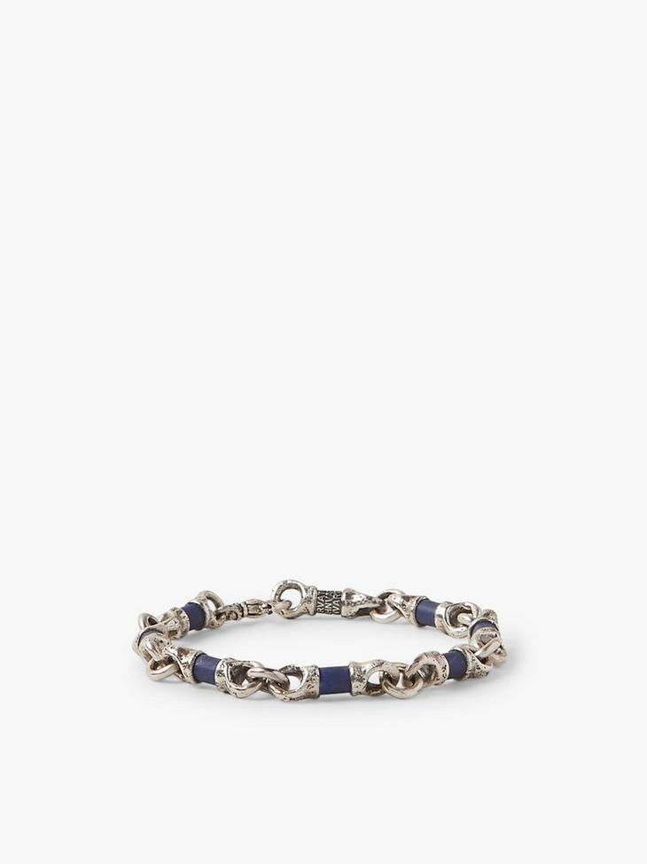 Linked Lapis Beads Bracelet image number 1