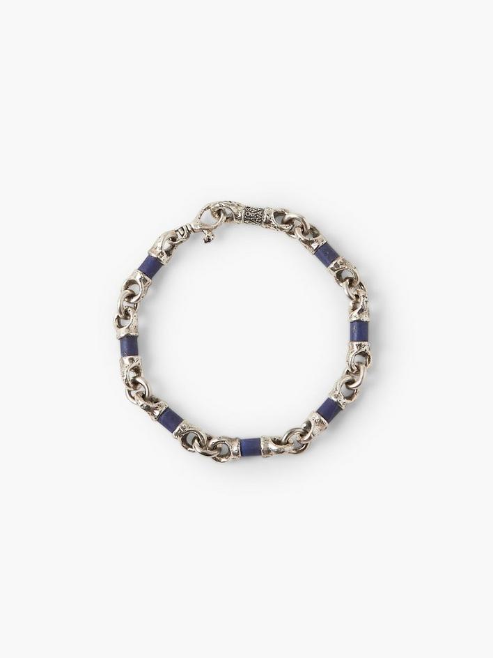 Linked Lapis Beads Bracelet image number 2
