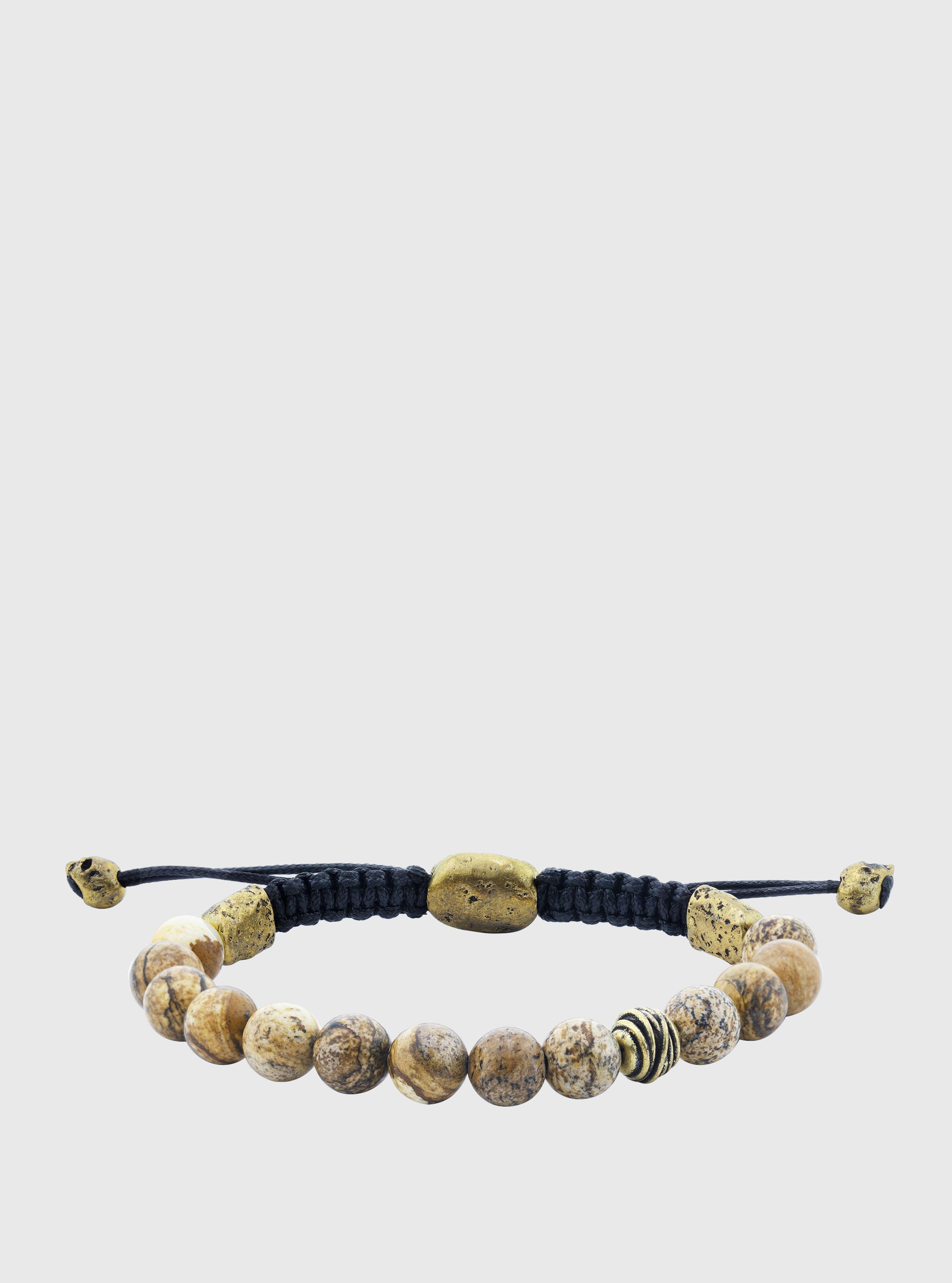 John Varvatos BRASS AND BLACK LAVA Bead Necklace for Men