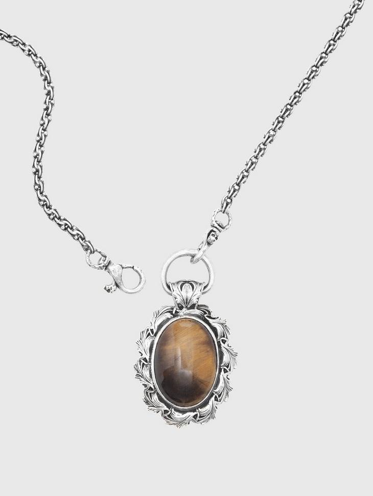 TIGERS EYE PENDANT NECKLACE image number 2